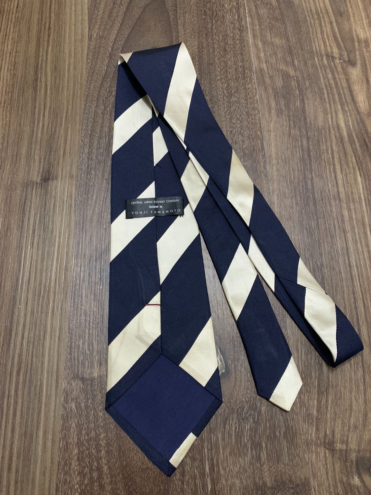 Yohji Yamamoto YOHJI YAMAMOTO TIE twill silk japanese brand stripe design Size ONE SIZE - 3 Thumbnail