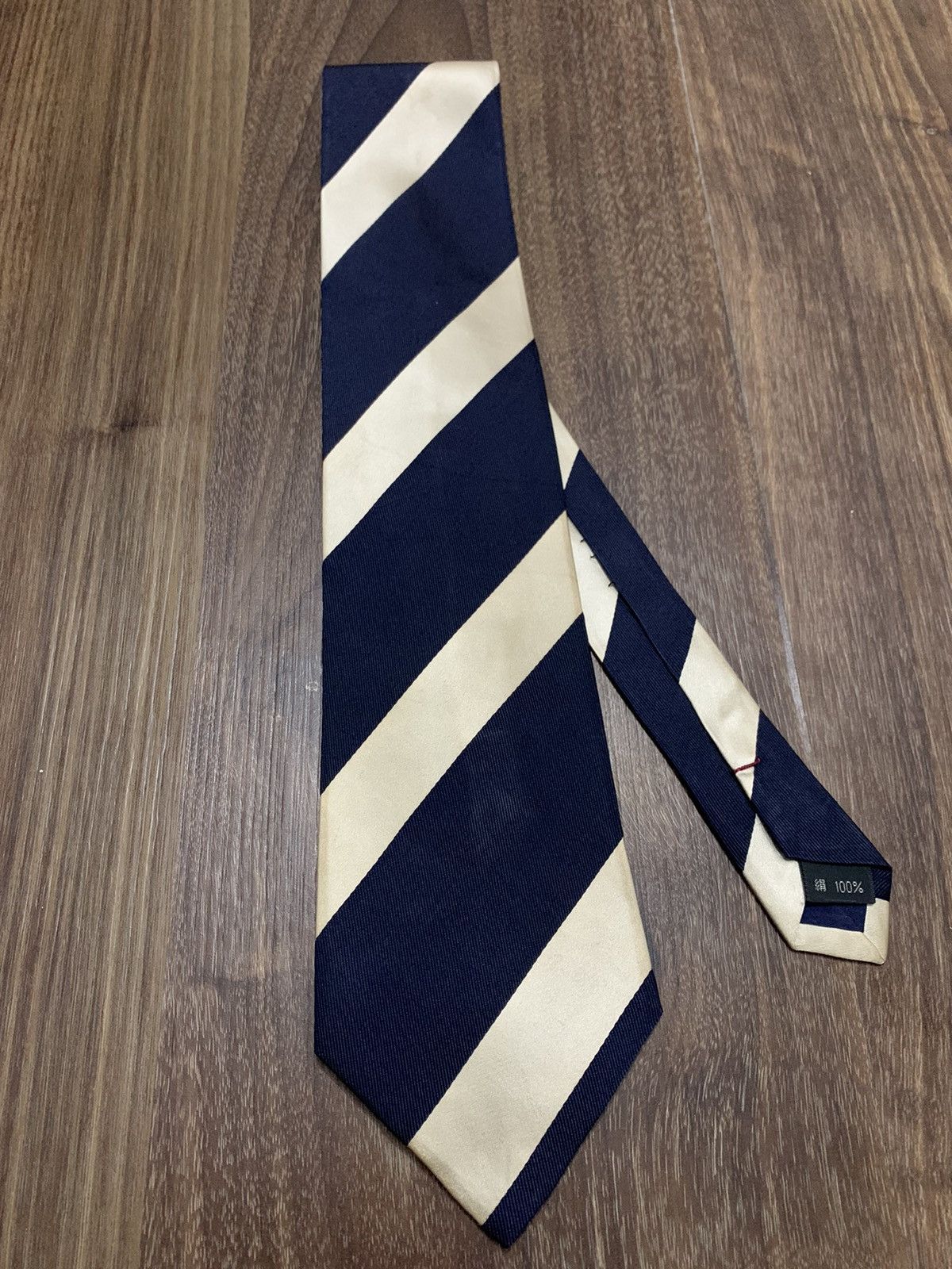 Yohji Yamamoto YOHJI YAMAMOTO TIE twill silk japanese brand stripe design Size ONE SIZE - 2 Thumbnail