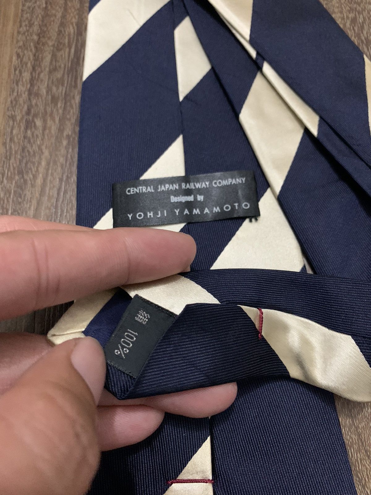 Yohji Yamamoto YOHJI YAMAMOTO TIE twill silk japanese brand stripe design Size ONE SIZE - 6 Thumbnail