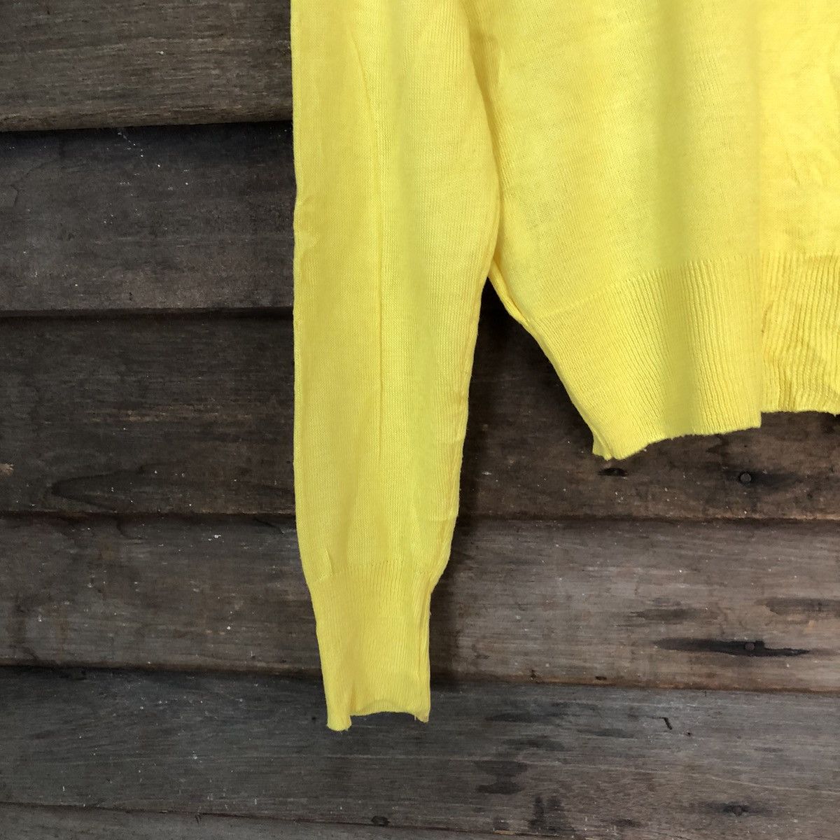 Japanese Brand Melme Yellow Patterned Cardigans #7275 Size M / US 6-8 / IT 42-44 - 10 Thumbnail