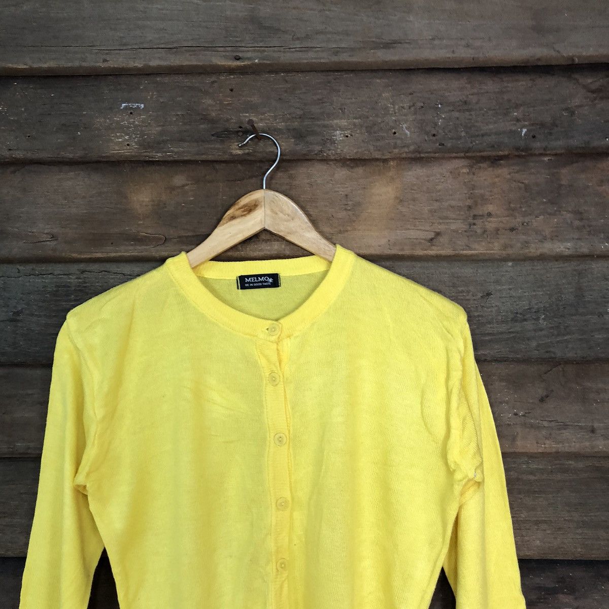 Japanese Brand Melme Yellow Patterned Cardigans #7275 Size M / US 6-8 / IT 42-44 - 2 Thumbnail
