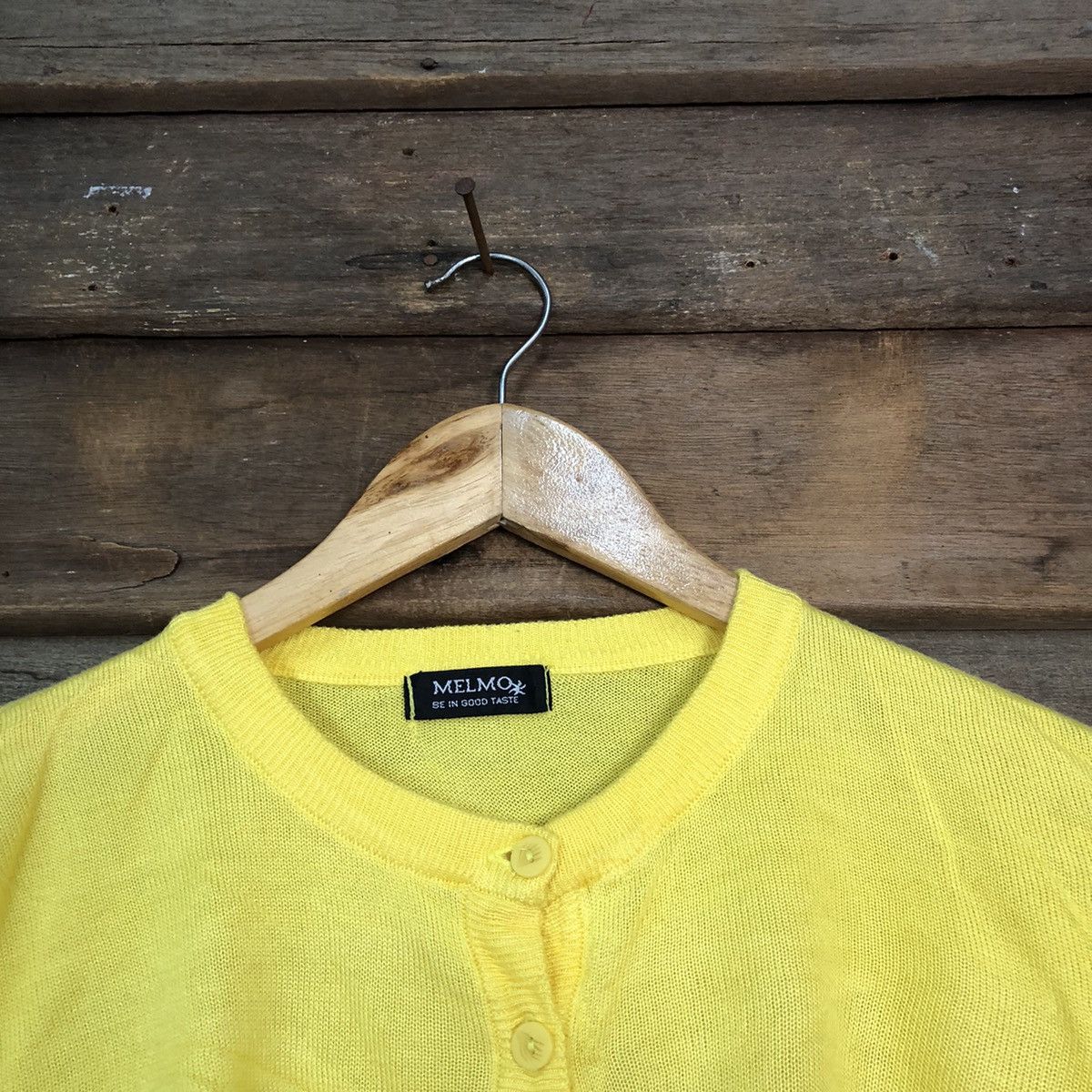 Japanese Brand Melme Yellow Patterned Cardigans #7275 Size M / US 6-8 / IT 42-44 - 4 Thumbnail