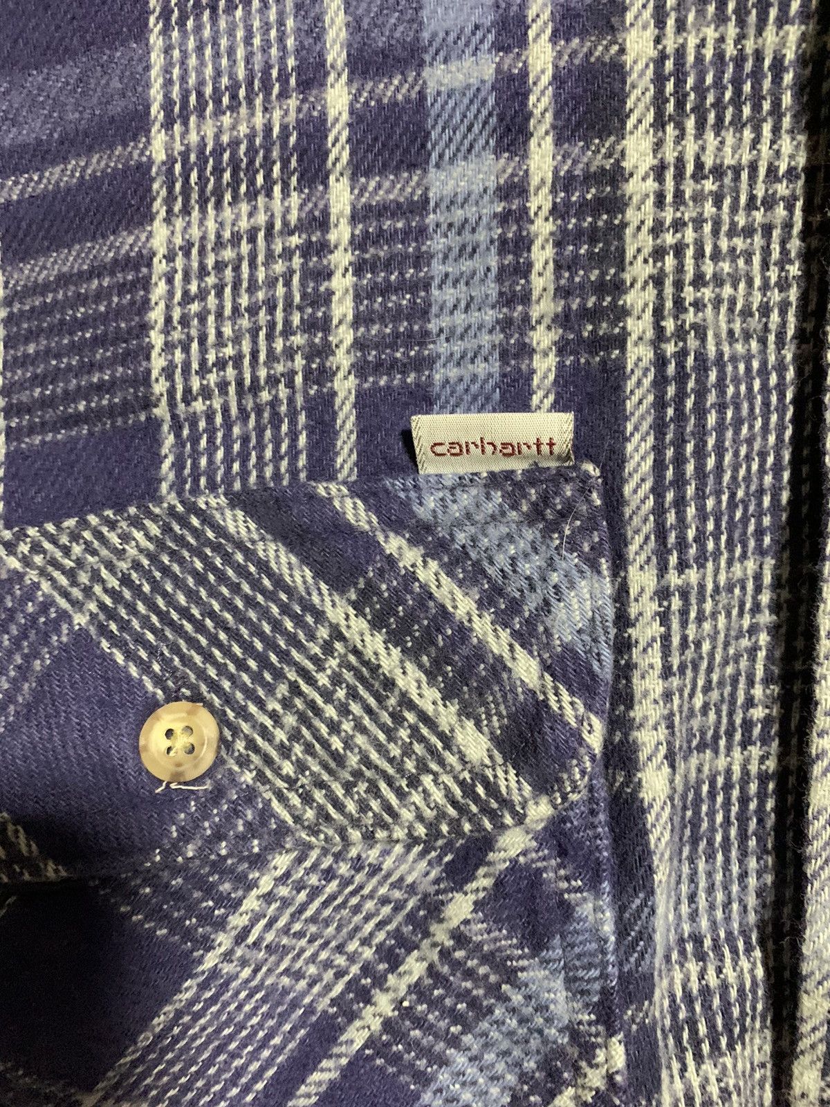 Carhartt Vintage Carhartt Flannel Shirt Made In USA Size US L / EU 52-54 / 3 - 3 Thumbnail