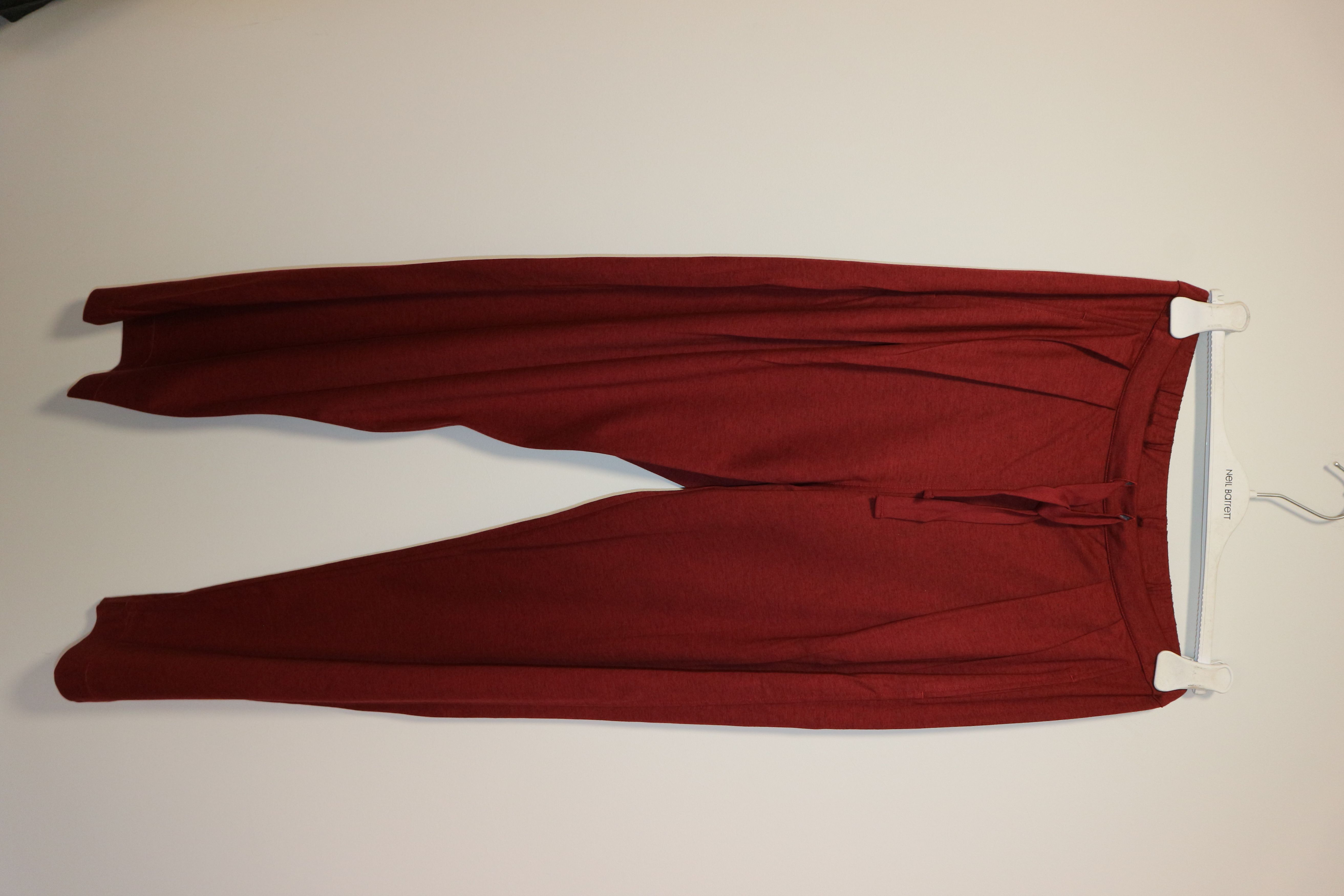 image of Lemaire Cotton And Wool Trousers in Red, Women's (Size 26)