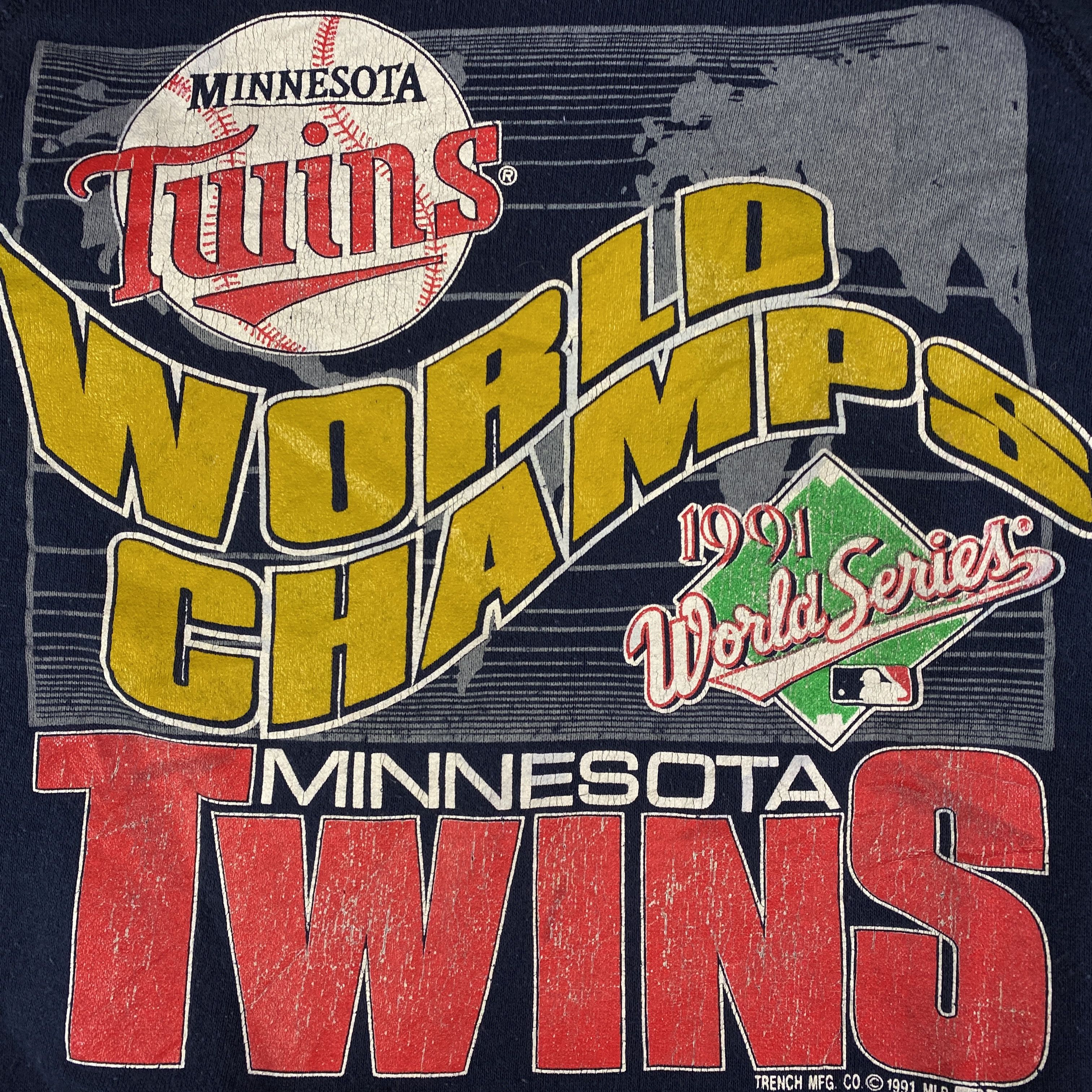 MLB × Twins × Vintage Mens Vintage Sweatshirt MLB Twins Minnesota 1991 Size M Size US M / EU 48-50 / 2 - 5 Thumbnail