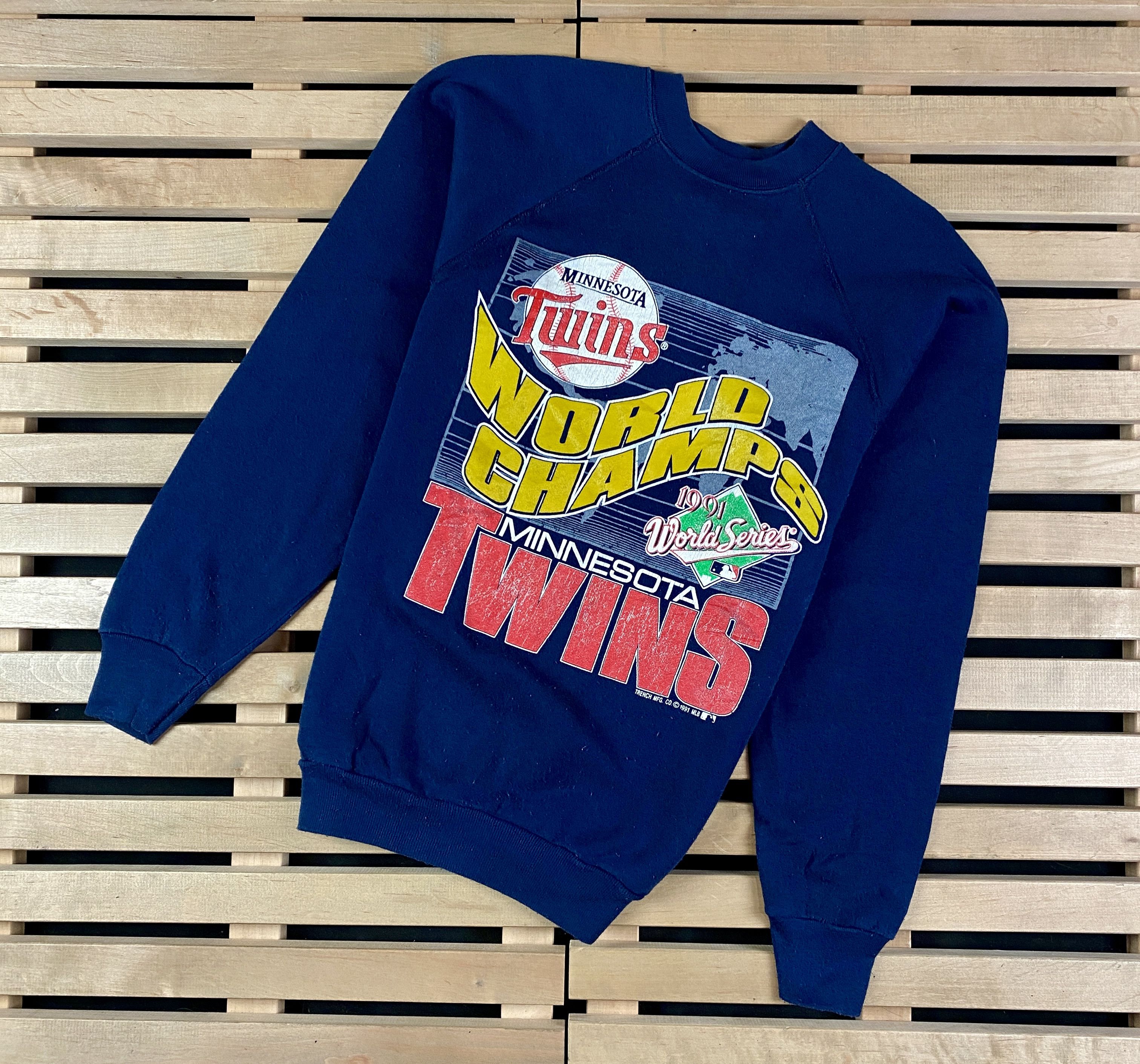 MLB × Twins × Vintage Mens Vintage Sweatshirt MLB Twins Minnesota 1991 Size M Size US M / EU 48-50 / 2 - 1 Thumbnail