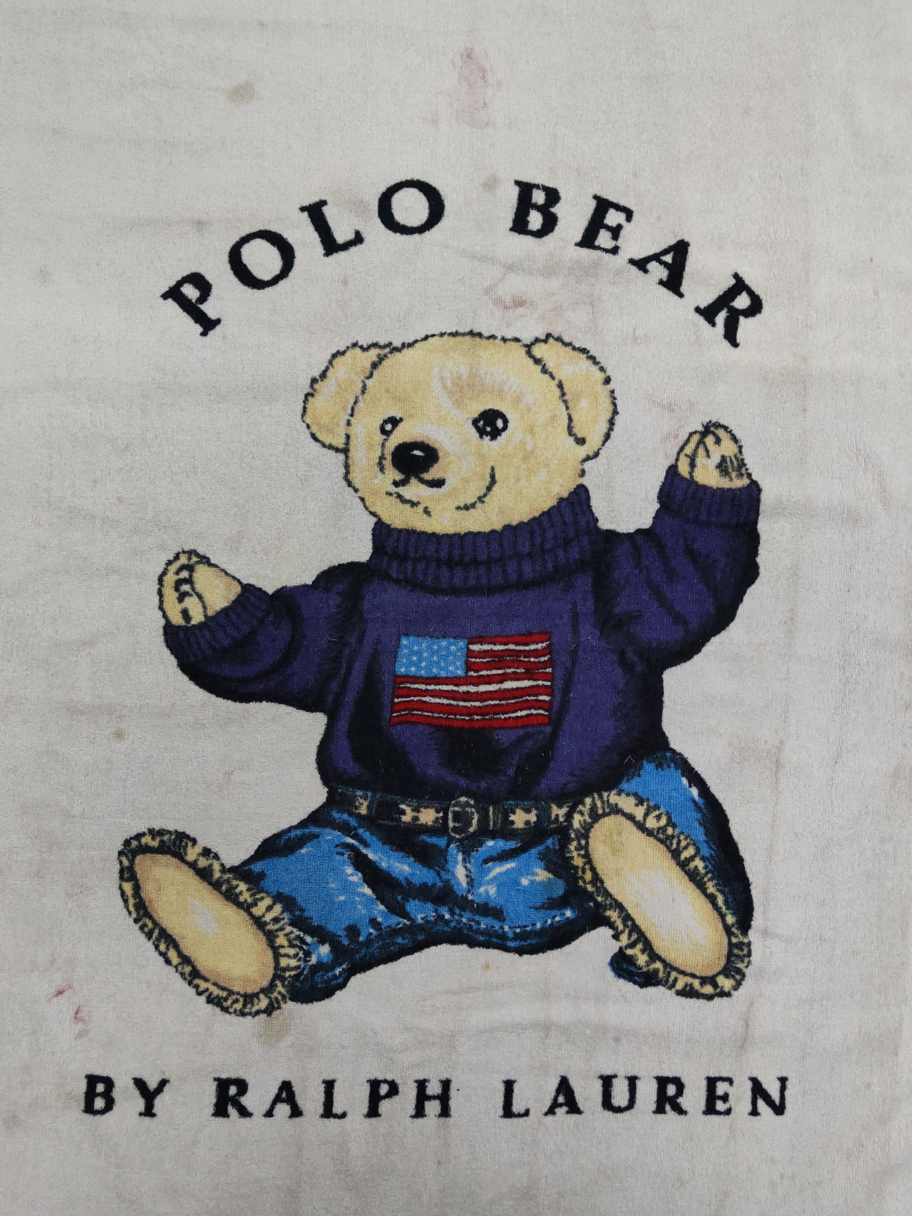 Polo Ralph Lauren × Ralph Lauren Ralph Lauren White Polo Bear Towel #S1049 Size ONE SIZE - 2 Thumbnail