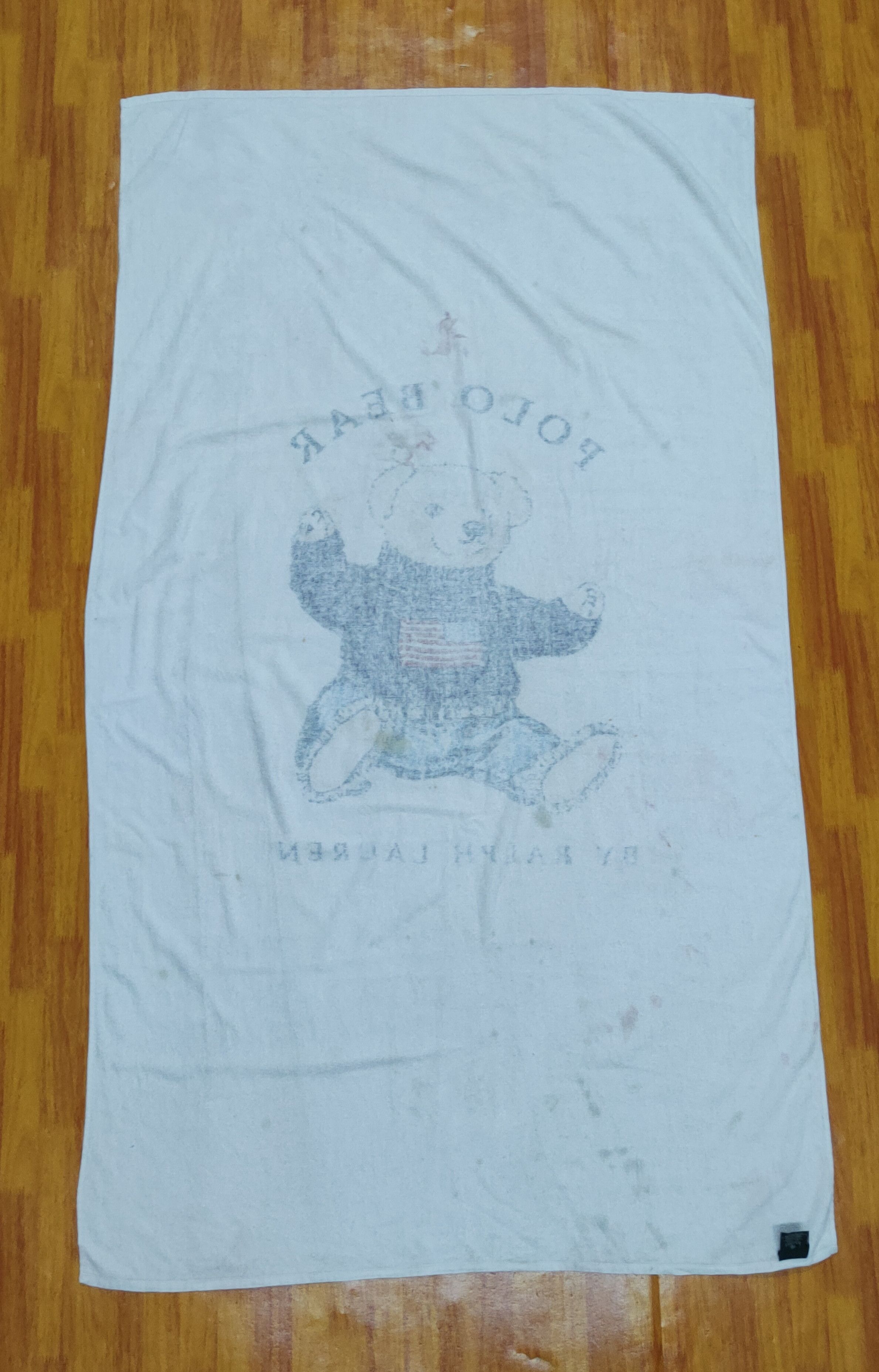 Polo Ralph Lauren × Ralph Lauren Ralph Lauren White Polo Bear Towel #S1049 Size ONE SIZE - 4 Thumbnail