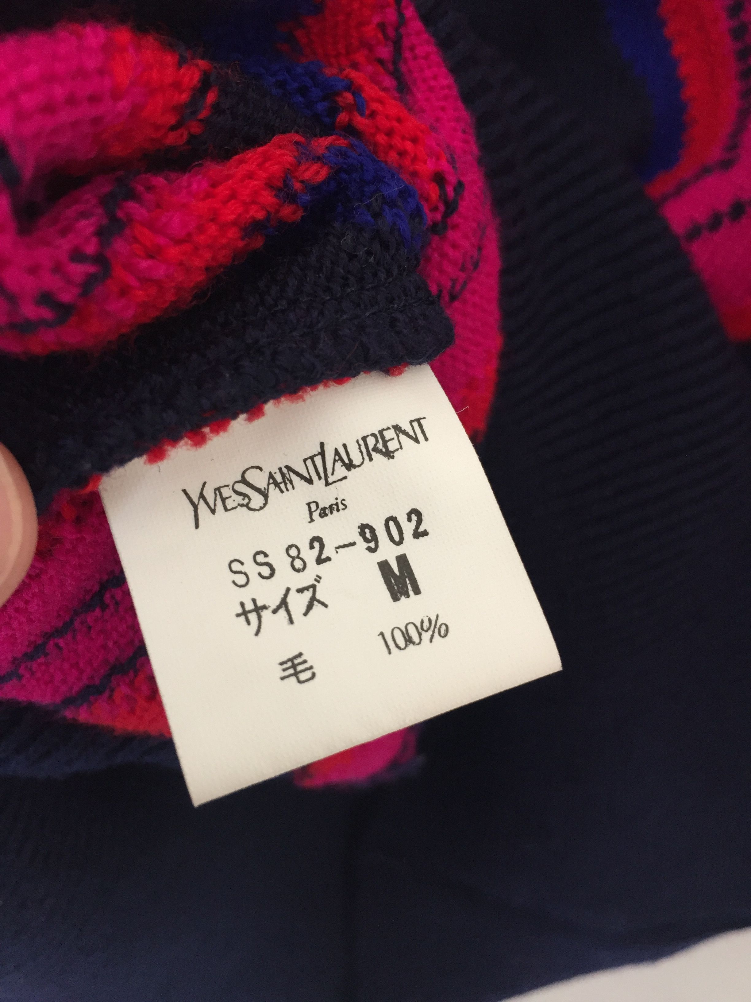 Yves Saint Laurent 90's YSL abstract herringbone pop knit Size M / US 6-8 / IT 42-44 - 10 Thumbnail