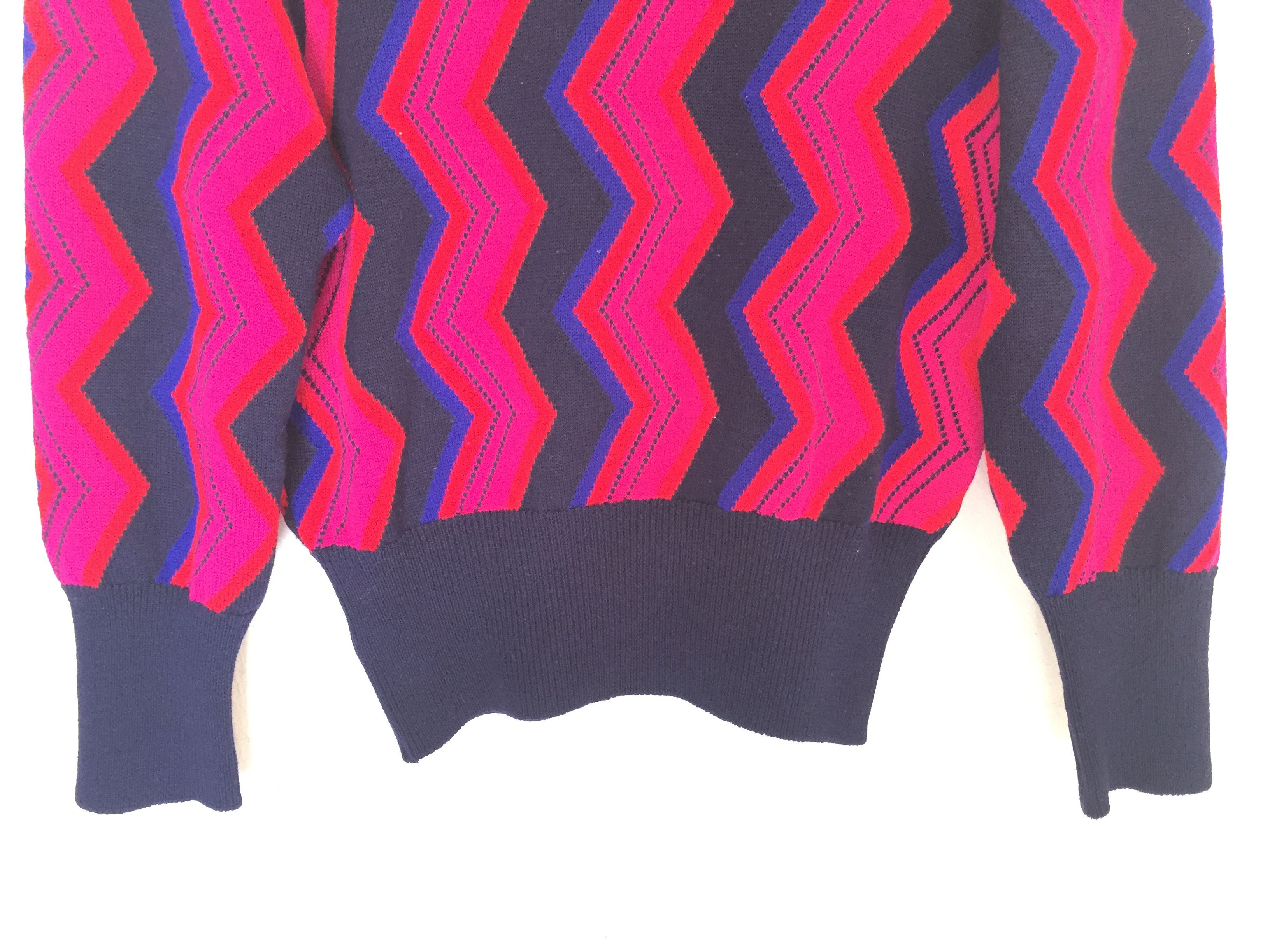 Yves Saint Laurent 90's YSL abstract herringbone pop knit Size M / US 6-8 / IT 42-44 - 5 Thumbnail