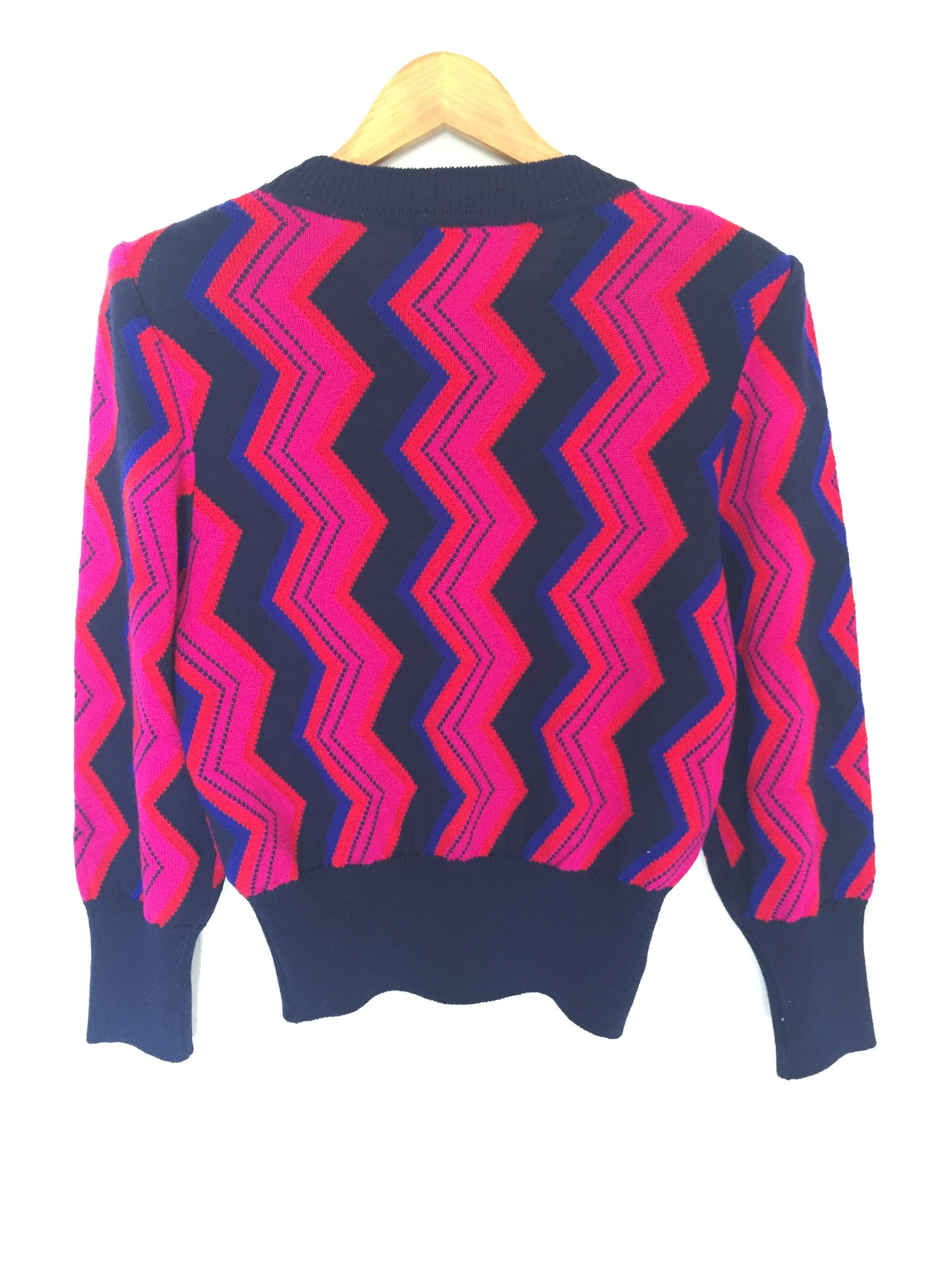 Yves Saint Laurent 90's YSL abstract herringbone pop knit Size M / US 6-8 / IT 42-44 - 8 Thumbnail
