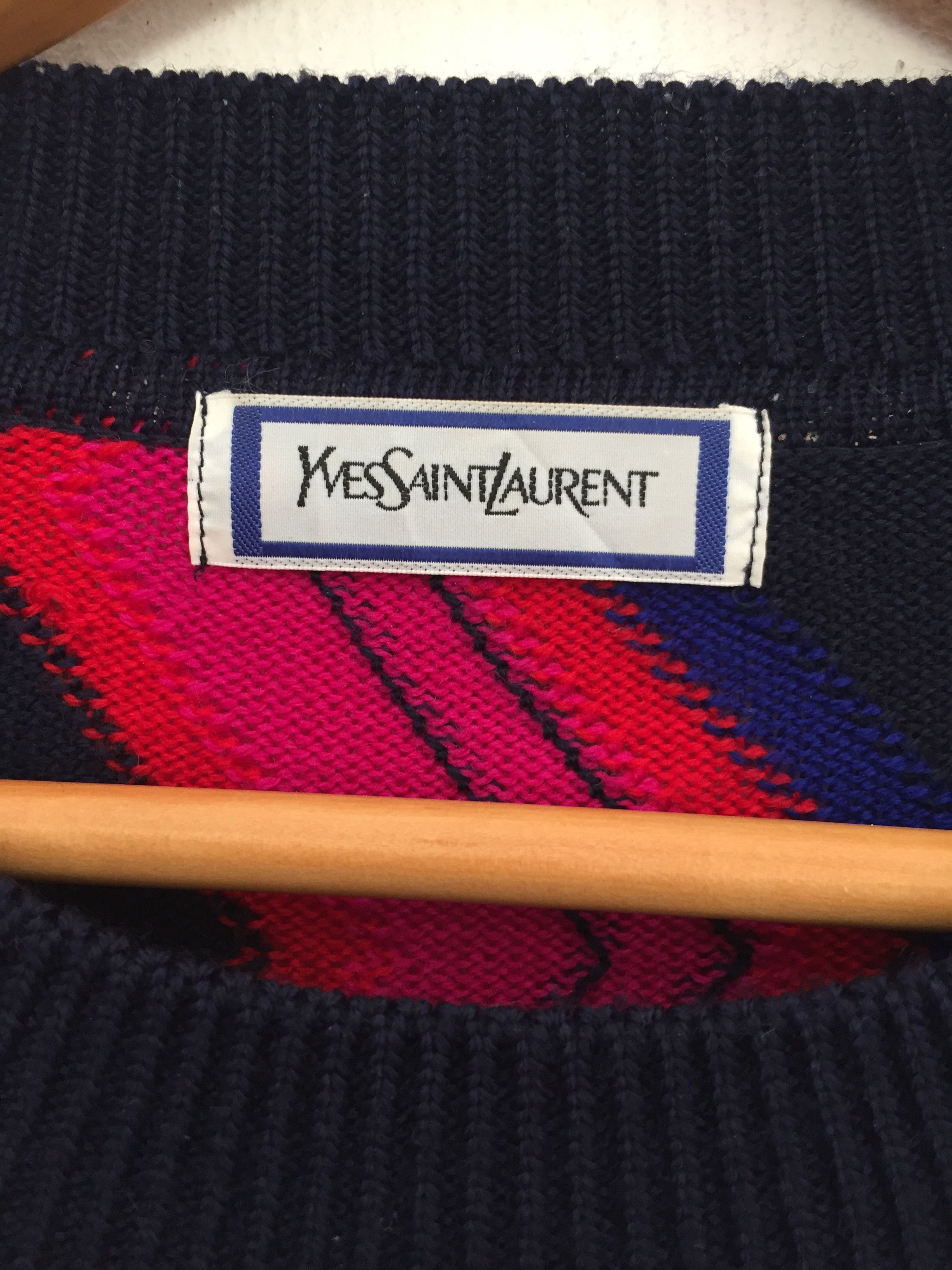 Yves Saint Laurent 90's YSL abstract herringbone pop knit Size M / US 6-8 / IT 42-44 - 9 Thumbnail