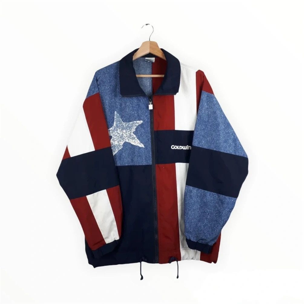 Goldwin × Japanese Brand × Vintage Vintage Goldwin Colourblok Zipper Up Jacket Size US L / EU 52-54 / 3 - 1 Thumbnail