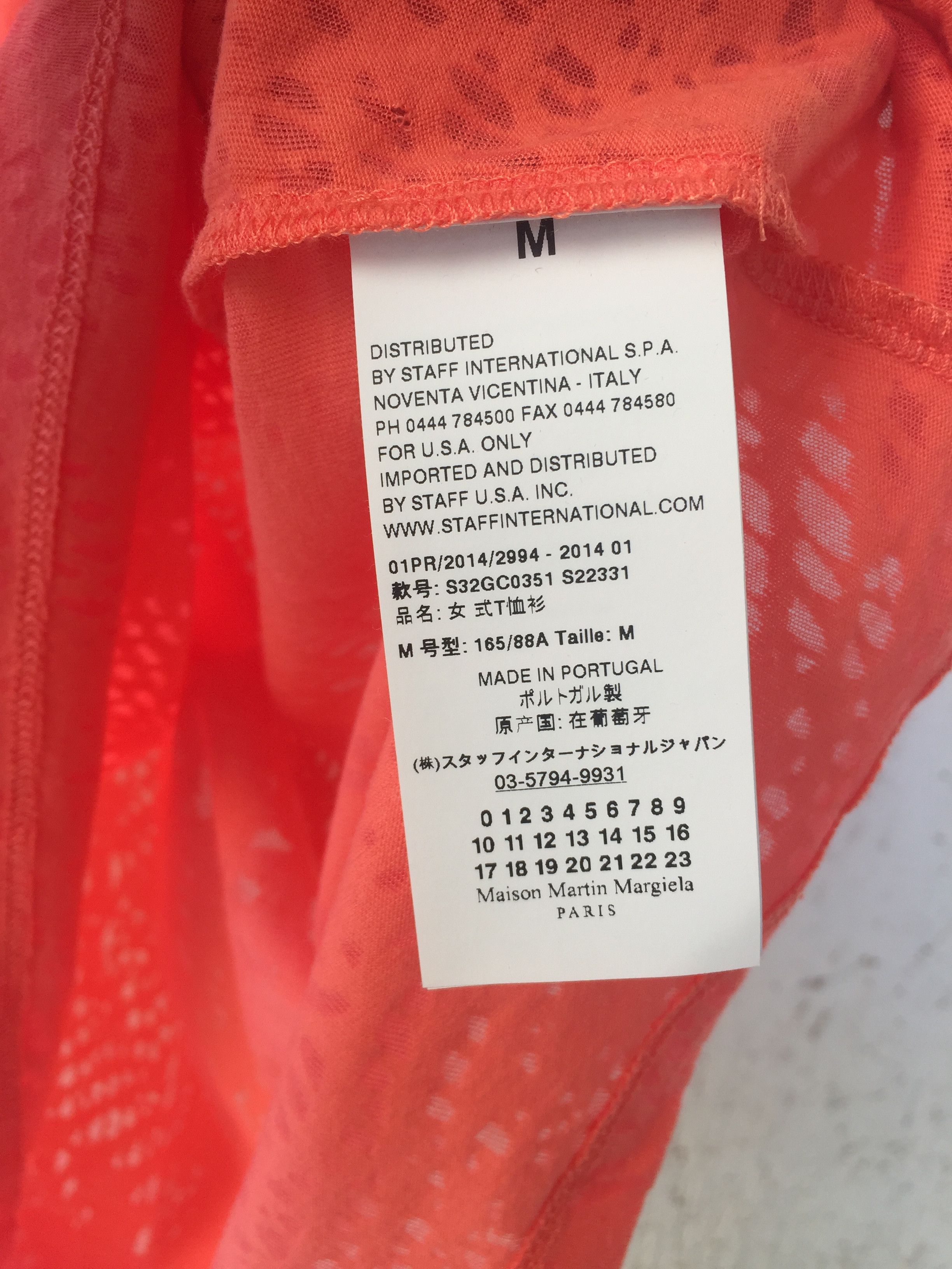Maison Margiela BNWT orange tee Size US M / EU 48-50 / 2 - 6 Thumbnail