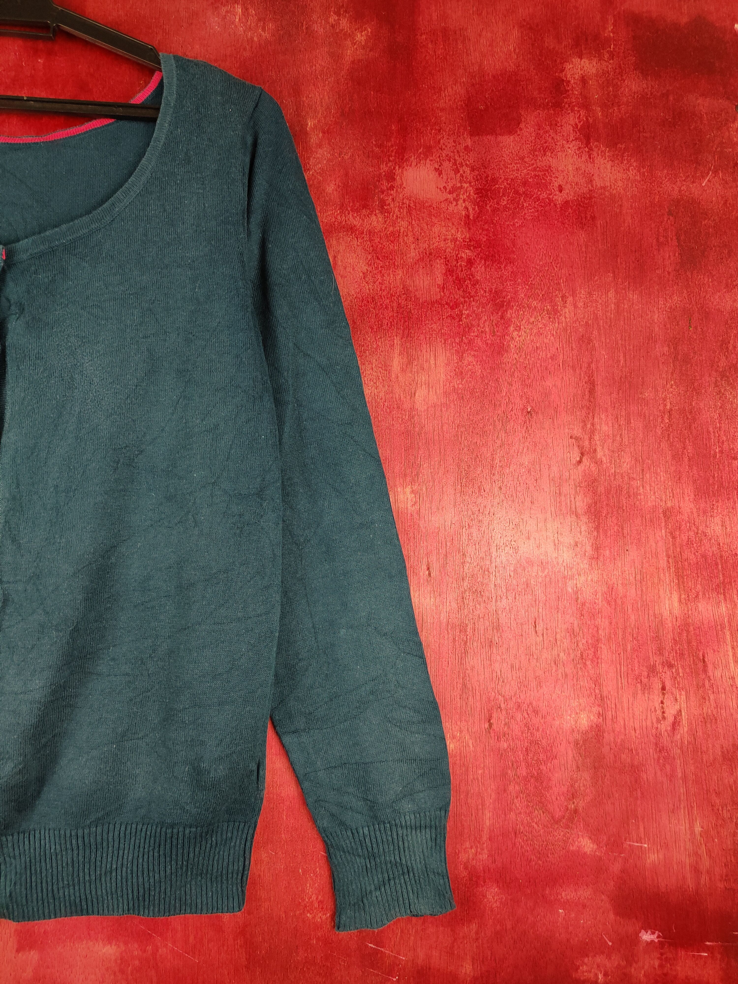 Japanese Brand Japanese Brand Dark Teal Knitwear Cardigan #S1102 Size M / US 6-8 / IT 42-44 - 5 Thumbnail