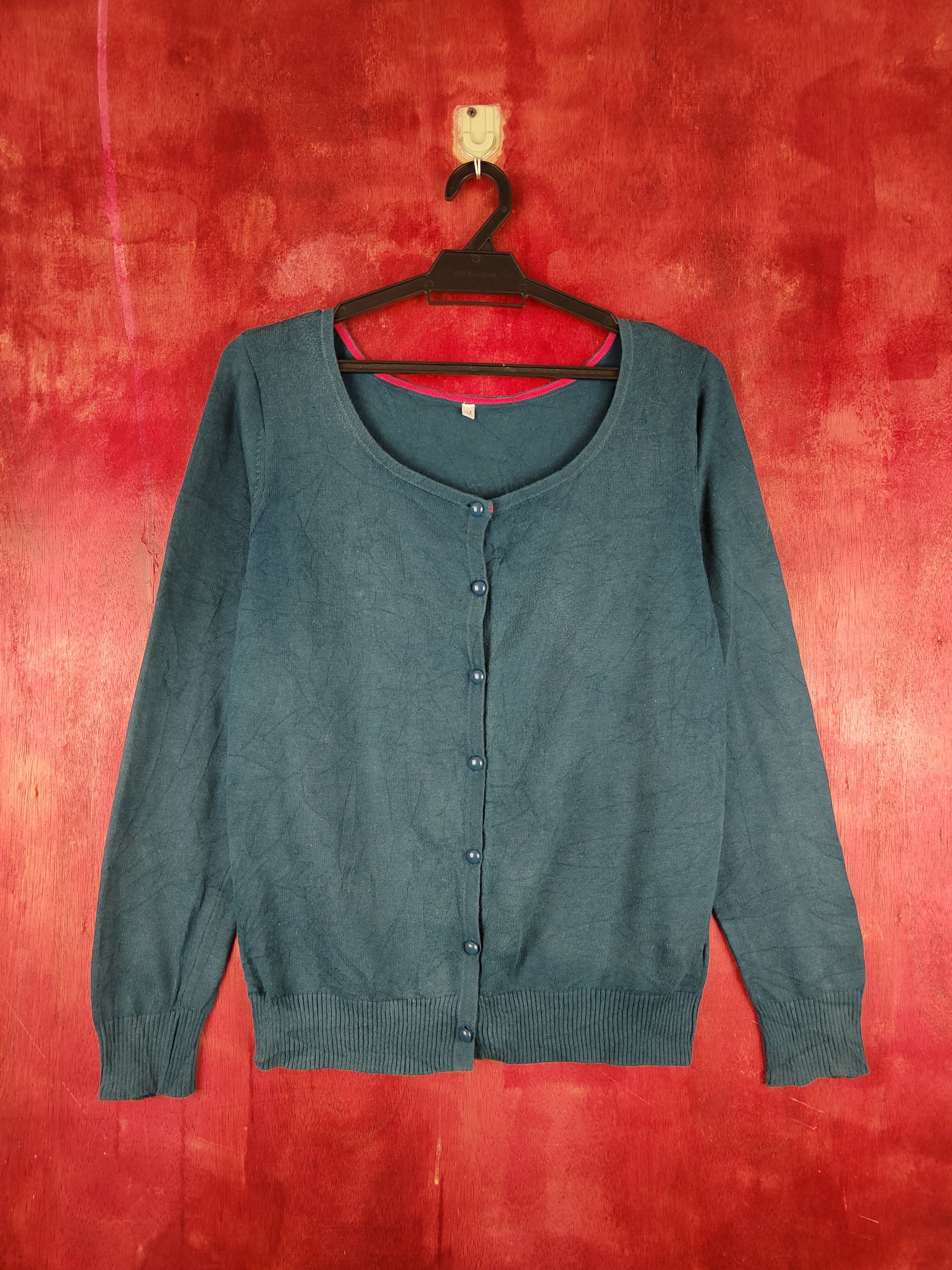 Japanese Brand Japanese Brand Dark Teal Knitwear Cardigan #S1102 Size M / US 6-8 / IT 42-44 - 1 Thumbnail