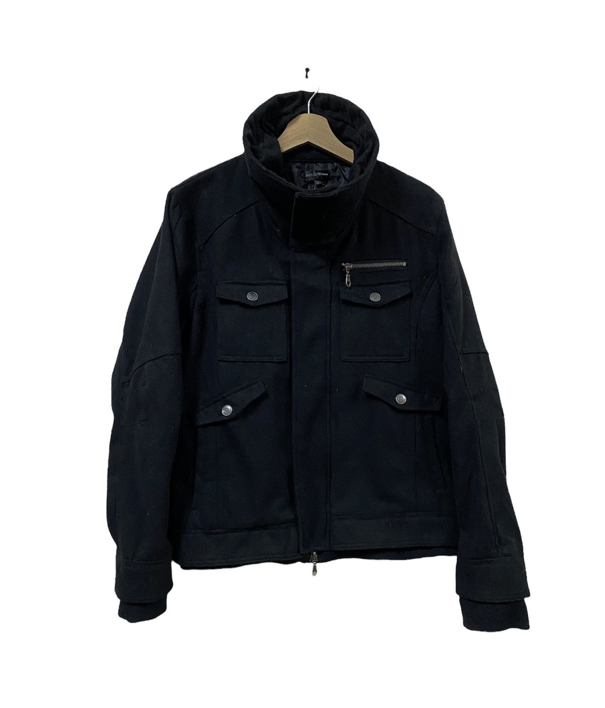 In The Attic × Malcolm McLaren × Vintage In The Attic Homme Cargo Pocket Wool Jacket Size US L / EU 52-54 / 3 - 1 Thumbnail