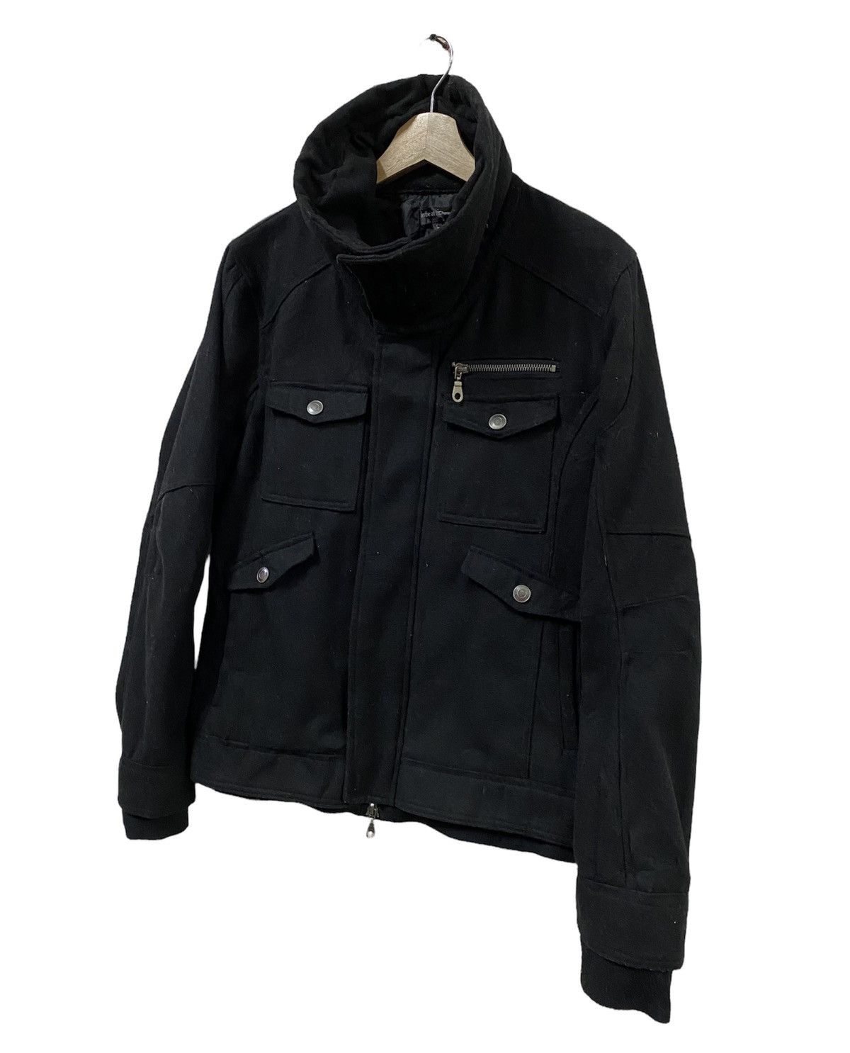 In The Attic × Malcolm McLaren × Vintage In The Attic Homme Cargo Pocket Wool Jacket Size US L / EU 52-54 / 3 - 6 Thumbnail