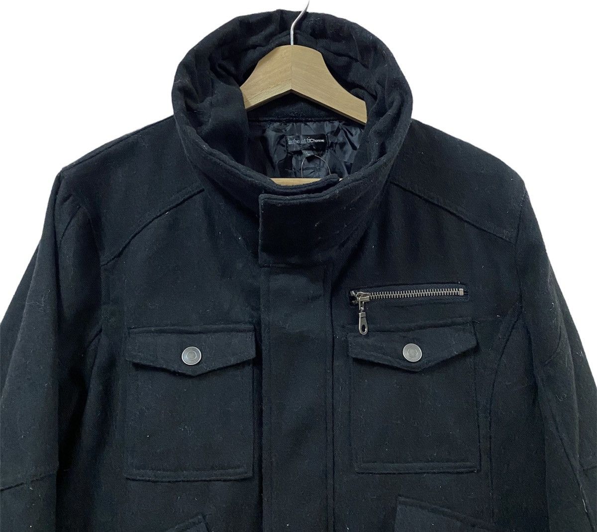 In The Attic × Malcolm McLaren × Vintage In The Attic Homme Cargo Pocket Wool Jacket Size US L / EU 52-54 / 3 - 3 Thumbnail