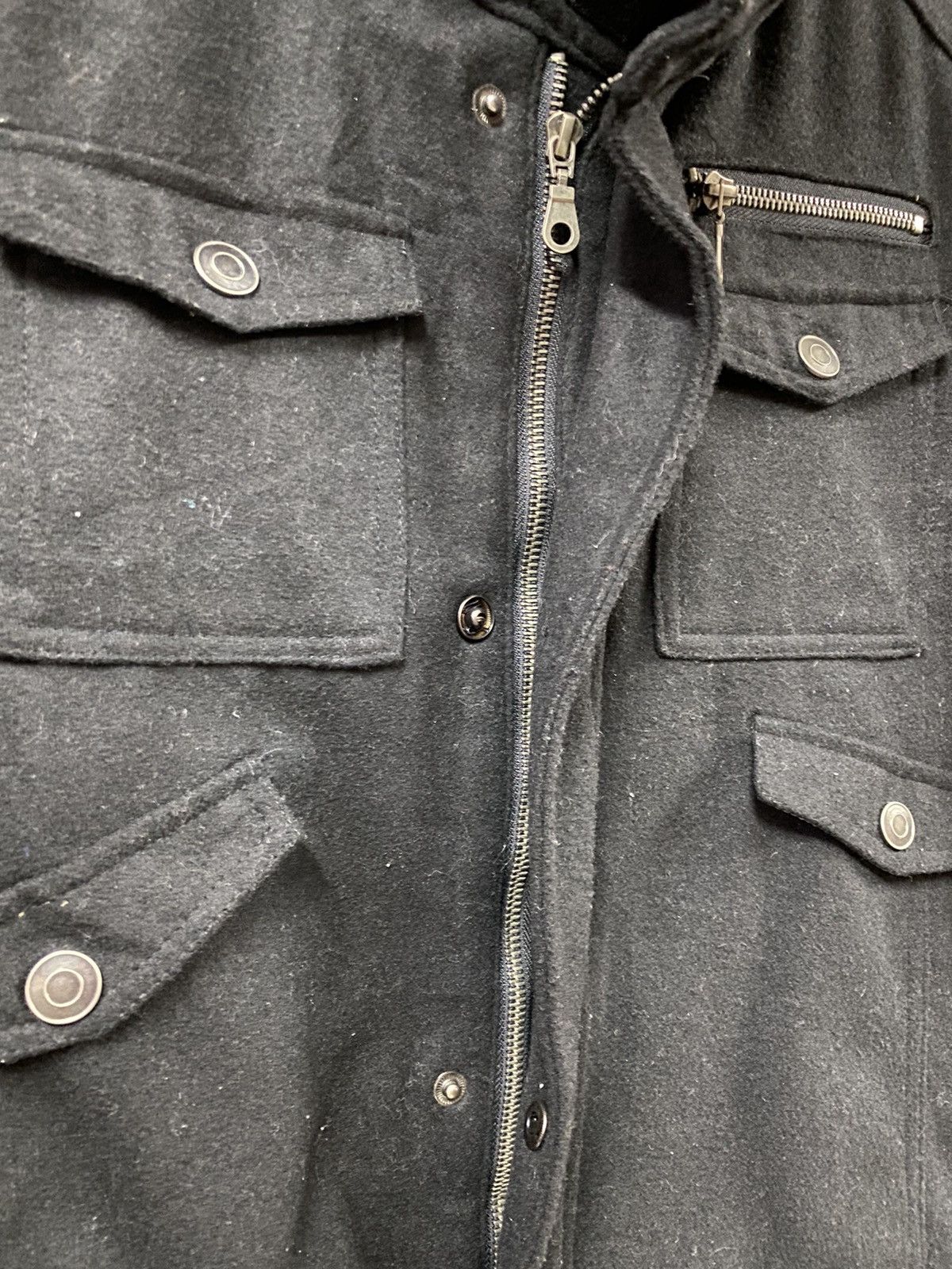 In The Attic × Malcolm McLaren × Vintage In The Attic Homme Cargo Pocket Wool Jacket Size US L / EU 52-54 / 3 - 8 Thumbnail