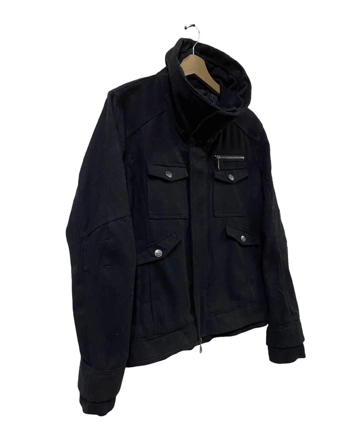 In The Attic × Malcolm McLaren × Vintage In The Attic Homme Cargo Pocket Wool Jacket Size US L / EU 52-54 / 3 - 5 Thumbnail