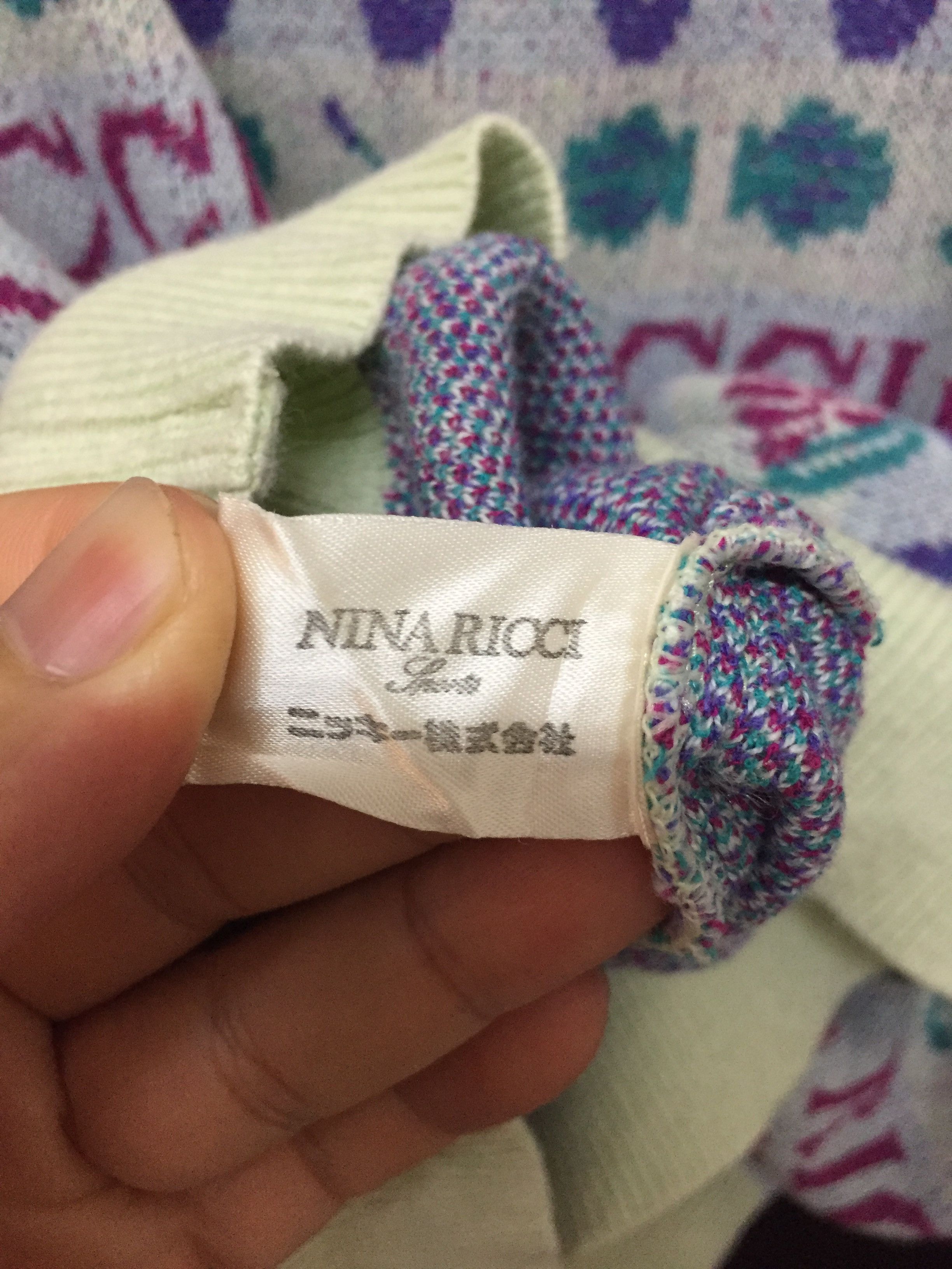 Nina Ricci 90's Nina Ricci sport intarsia jacquard rose knitting Size L / US 10 / IT 46 - 10 Thumbnail