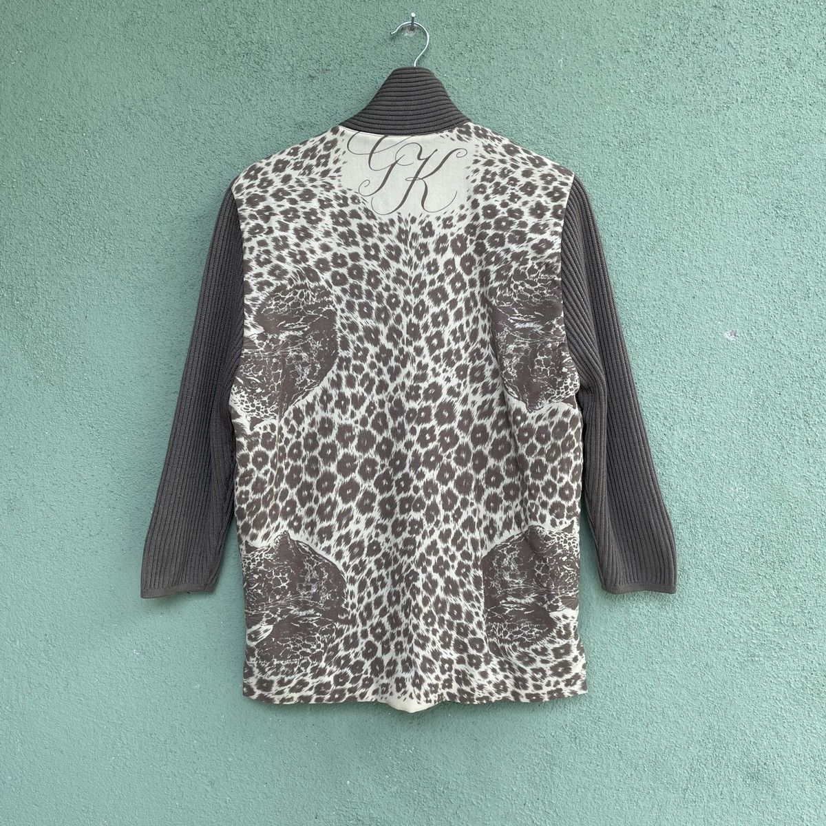 Aran Isles Knitwear Vintage‼️ GK Leopord Cardigan Knitwear Rare Design Size US M / EU 48-50 / 2 - 14 Thumbnail