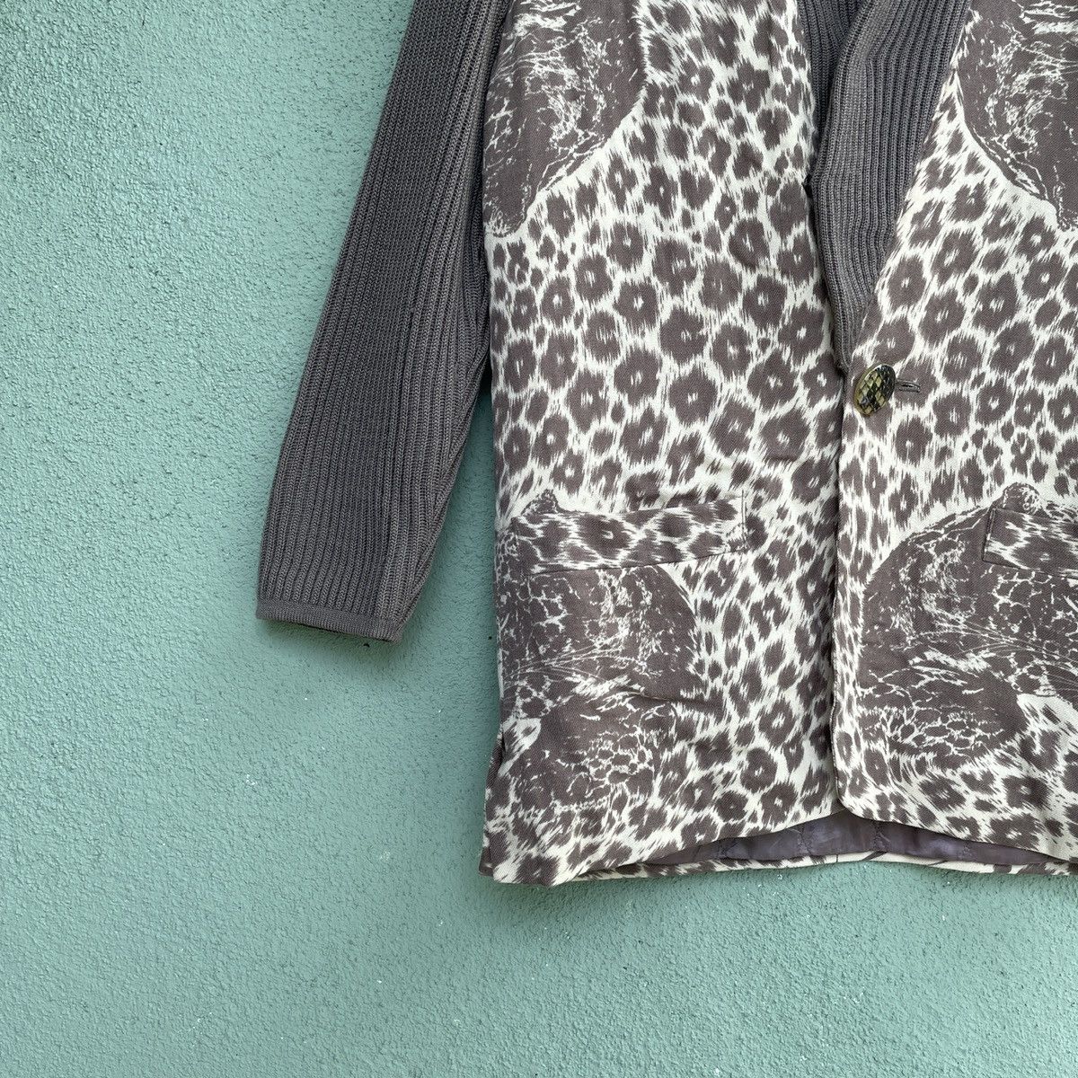 Aran Isles Knitwear Vintage‼️ GK Leopord Cardigan Knitwear Rare Design Size US M / EU 48-50 / 2 - 5 Thumbnail