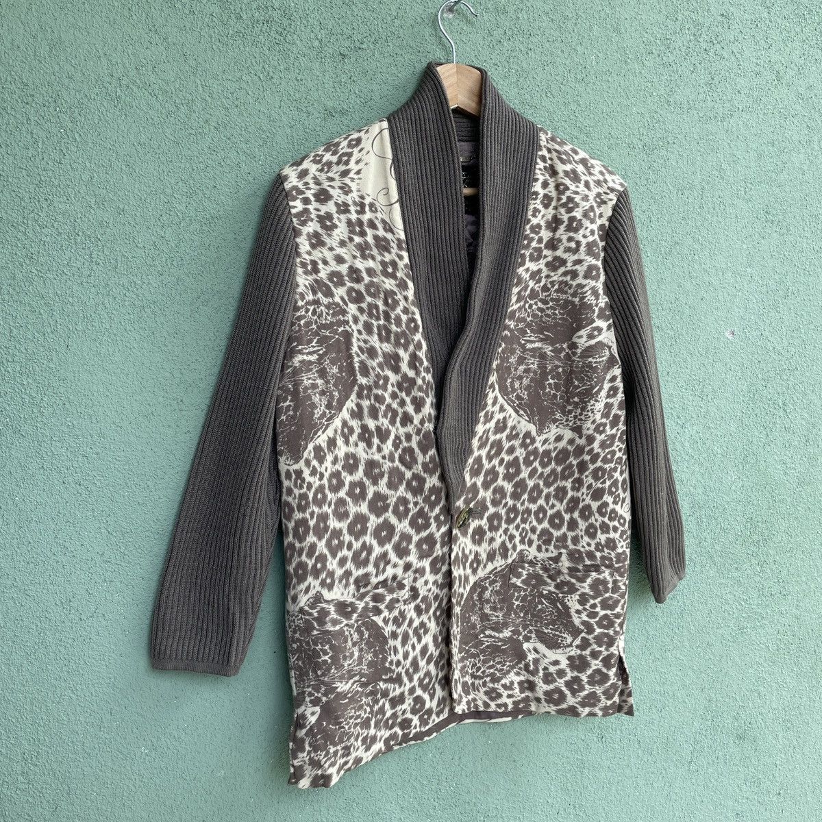 Aran Isles Knitwear Vintage‼️ GK Leopord Cardigan Knitwear Rare Design Size US M / EU 48-50 / 2 - 2 Thumbnail