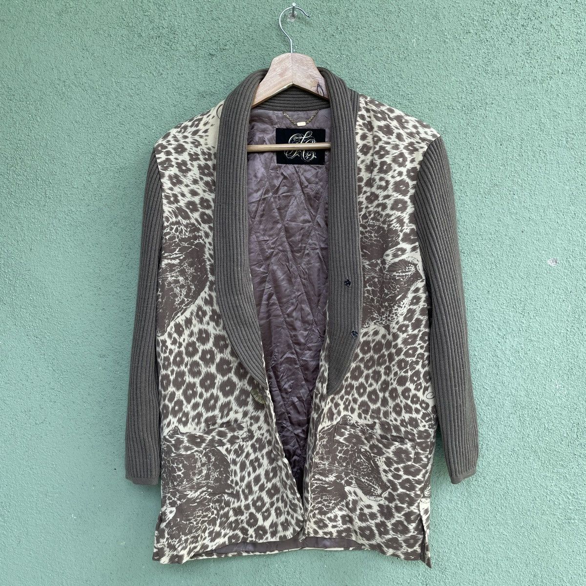 Aran Isles Knitwear Vintage‼️ GK Leopord Cardigan Knitwear Rare Design Size US M / EU 48-50 / 2 - 3 Thumbnail