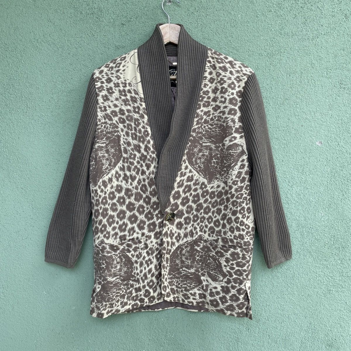 Aran Isles Knitwear Vintage‼️ GK Leopord Cardigan Knitwear Rare Design Size US M / EU 48-50 / 2 - 1 Thumbnail