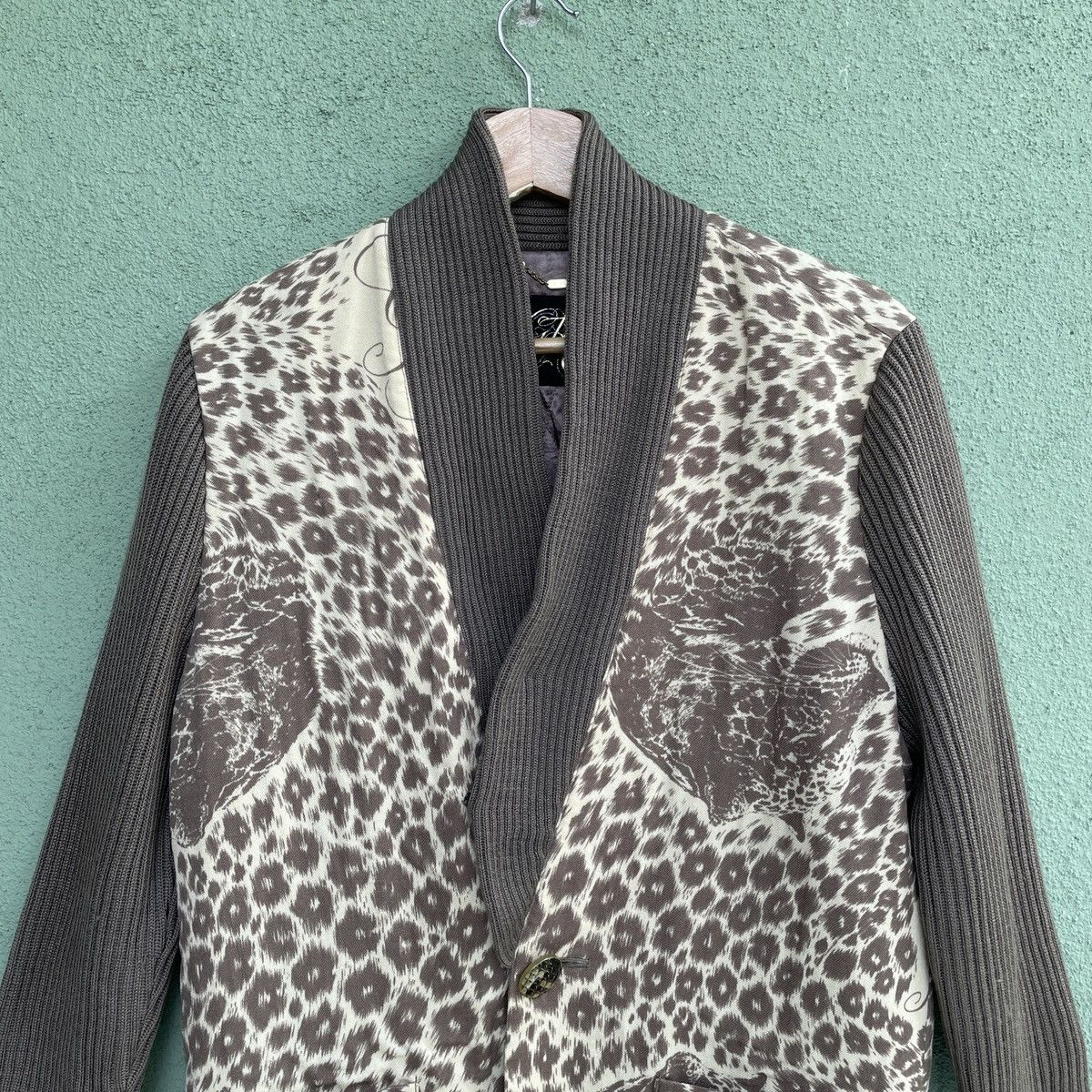 Aran Isles Knitwear Vintage‼️ GK Leopord Cardigan Knitwear Rare Design Size US M / EU 48-50 / 2 - 4 Thumbnail