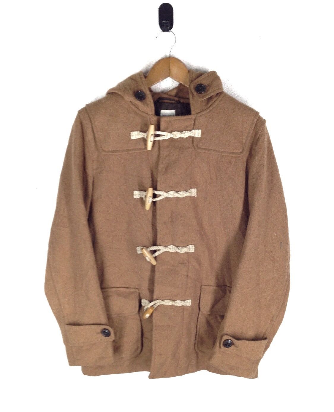 Japanese Brand Back Number Wool Hoodie Coat Jacket Size US L / EU 52-54 / 3 - 1 Thumbnail