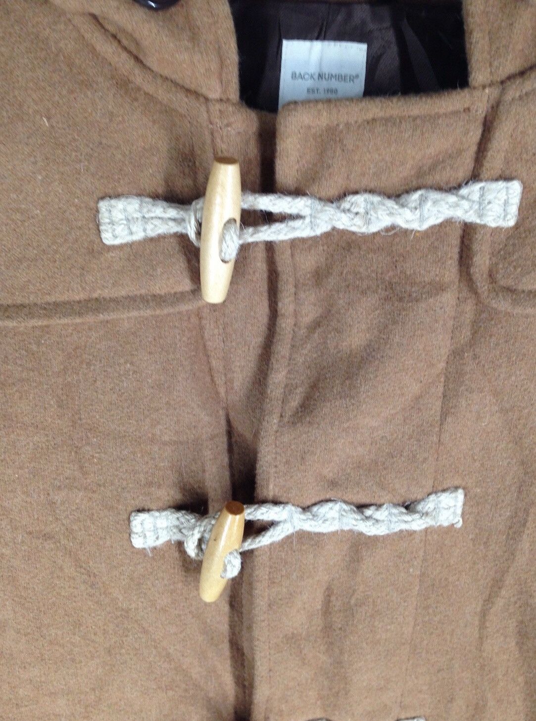 Japanese Brand Back Number Wool Hoodie Coat Jacket Size US L / EU 52-54 / 3 - 7 Thumbnail