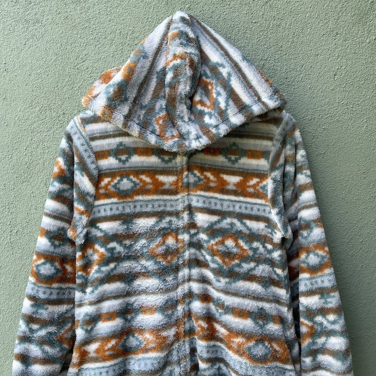 Japanese Brand Vintage BASIC TONE CLOTHE Navajo Style Zipper Hooded Jacket Size US S / EU 44-46 / 1 - 4 Thumbnail