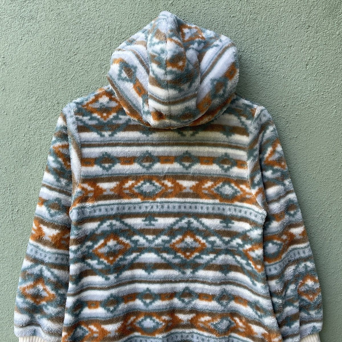 Japanese Brand Vintage BASIC TONE CLOTHE Navajo Style Zipper Hooded Jacket Size US S / EU 44-46 / 1 - 11 Thumbnail