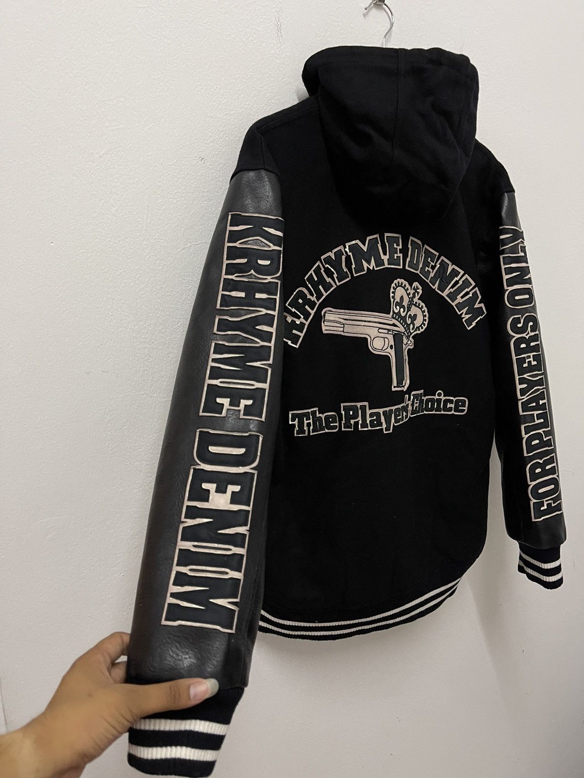 Vintage Vintage Krhyme Denim ThePlayer Choice Gambler varsity Jacket Size US XL / EU 56 / 4 - 2 Thumbnail