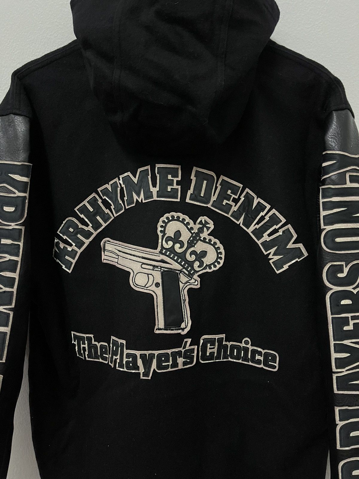 Vintage Vintage Krhyme Denim ThePlayer Choice Gambler varsity Jacket Size US XL / EU 56 / 4 - 3 Thumbnail