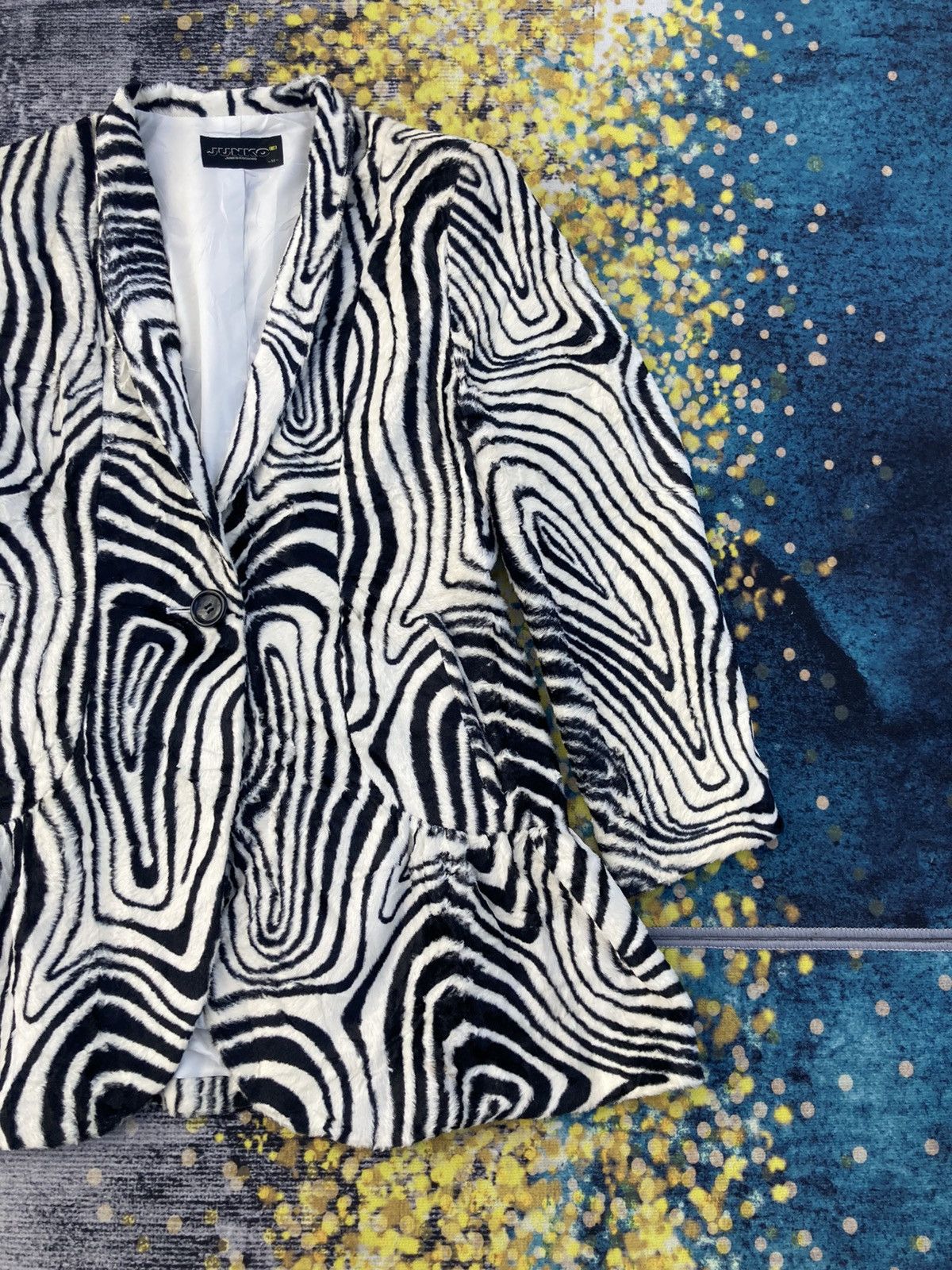 Japanese Brand JUNKO KOSHINO ZEBRA MOTIF JACKET Size US M / EU 48-50 / 2 - 4 Thumbnail