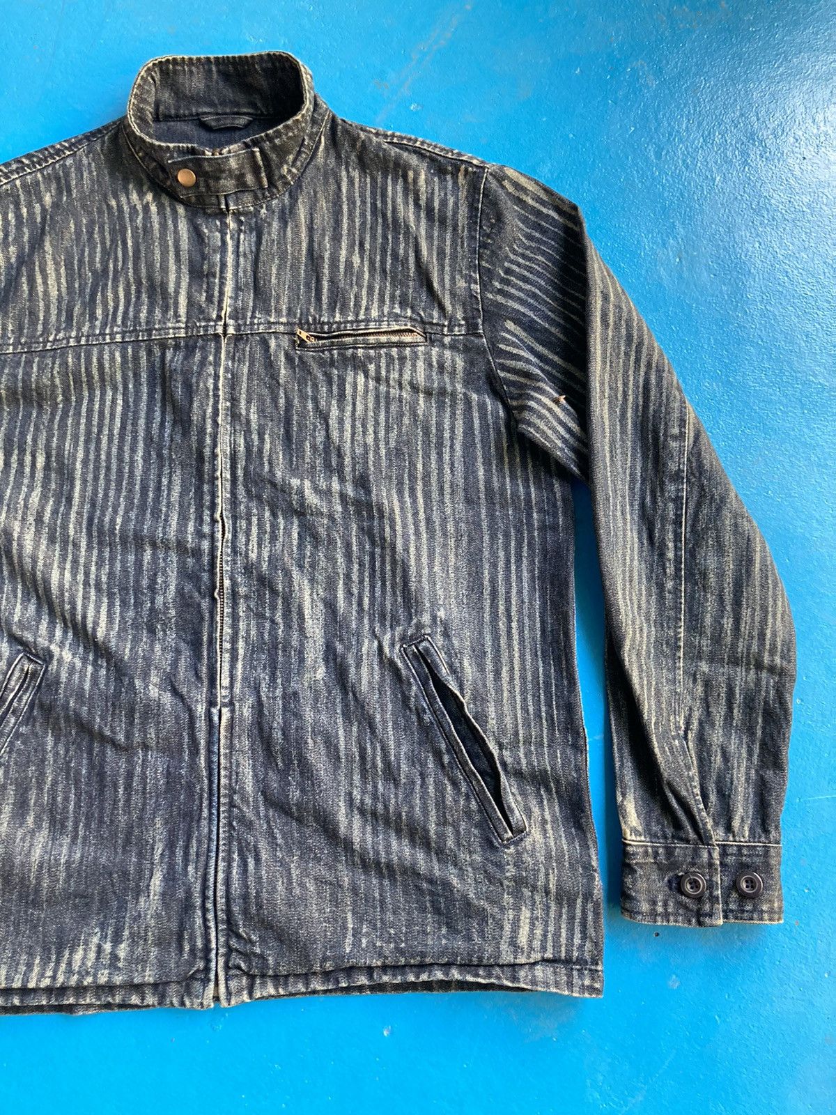 Japanese Brand Power to The People Denim Zipper Jacket Size US L / EU 52-54 / 3 - 3 Thumbnail