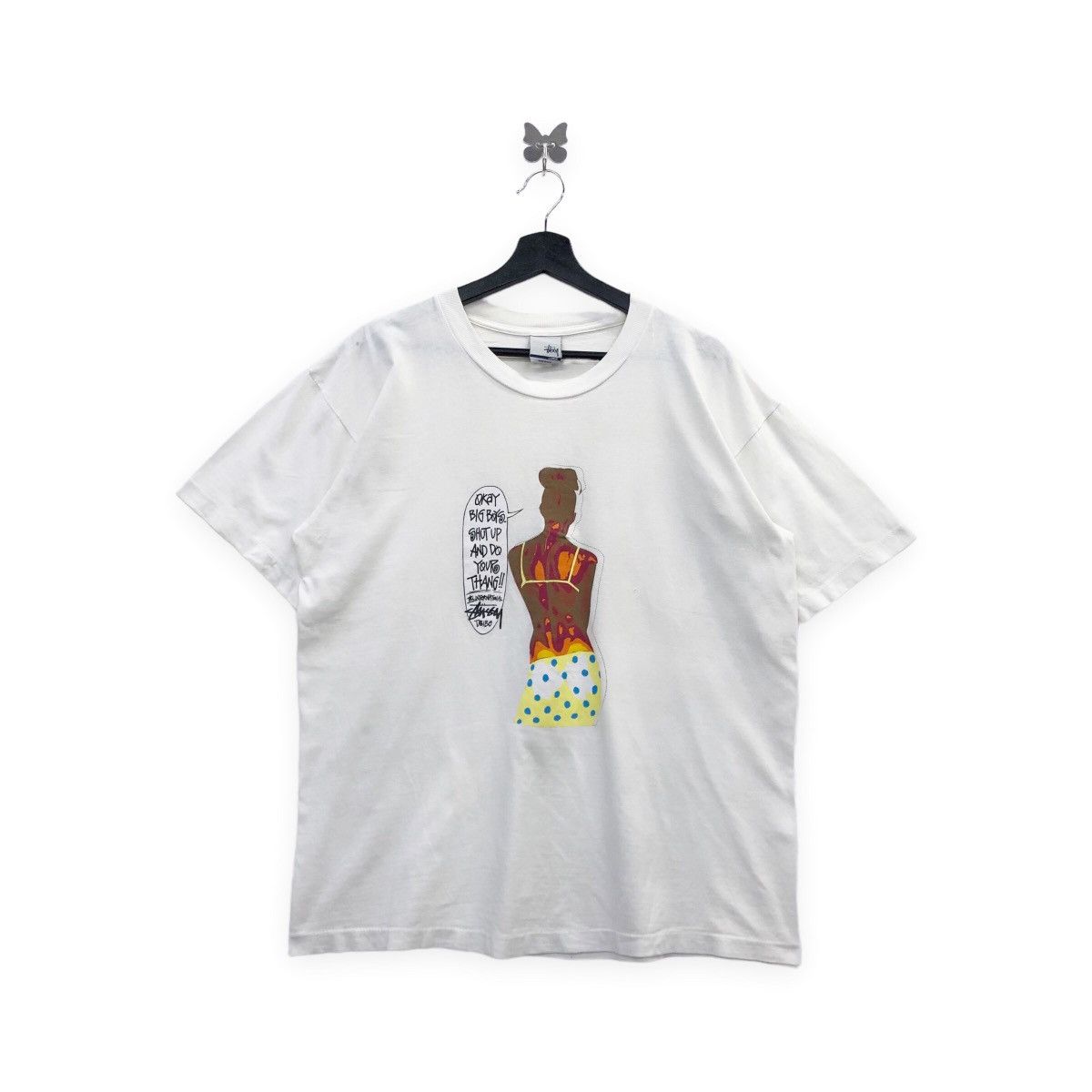 image of Forty Percent Against Rights Fpar x Stussy ‘vintage Stussy X Fpar Made In Usa in White (Size Large)