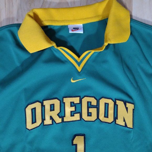 NCAA × Nike × Vintage Vintage Nike Oregon Ducks Volleyball Jersey Team Issued Size US XL / EU 56 / 4 - 3 Thumbnail