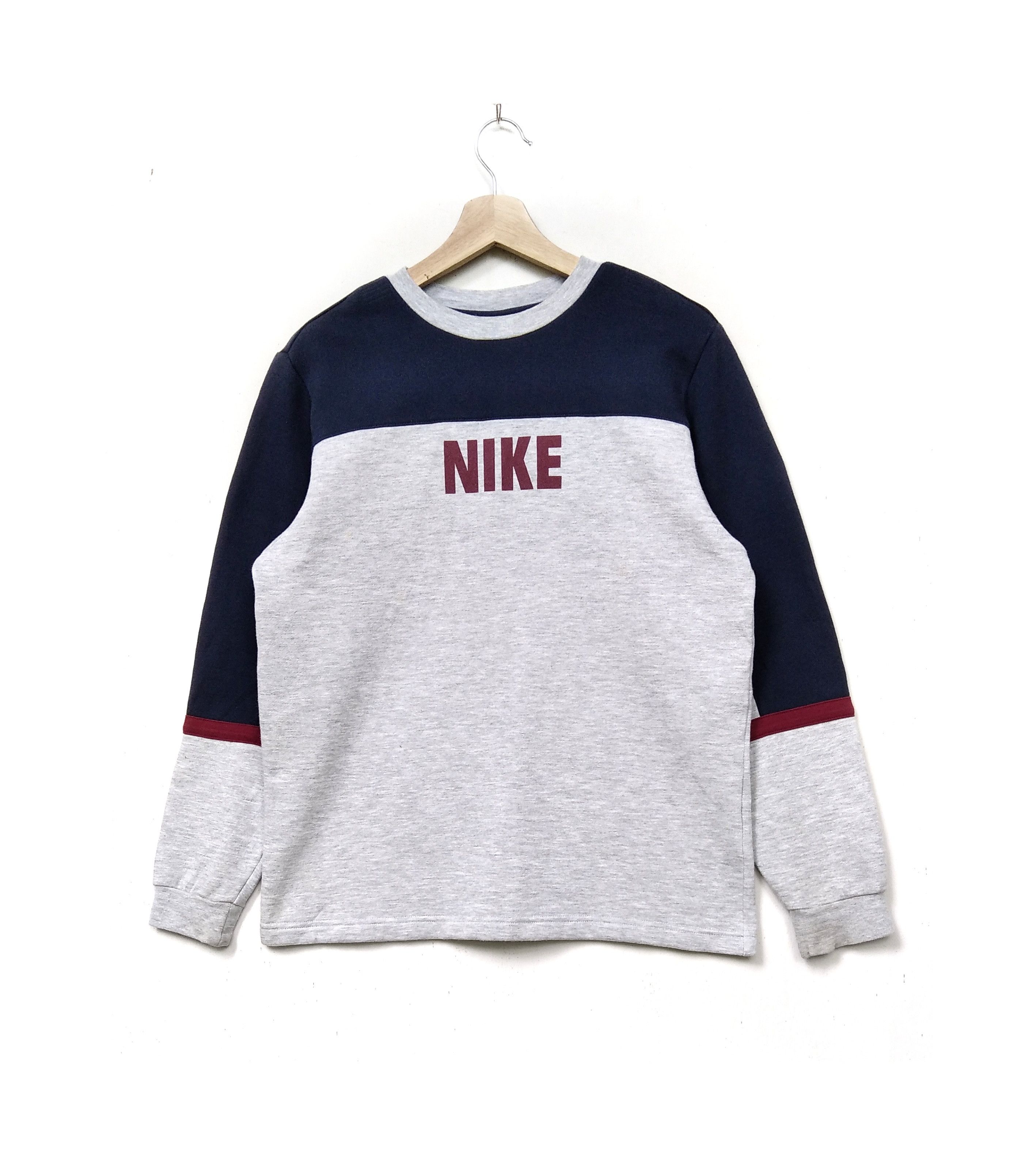 Nike × Vintage Vintage Nike Block Logo Men/Kids Longsleeve Knitwear Size US M / EU 48-50 / 2 - 1 Thumbnail