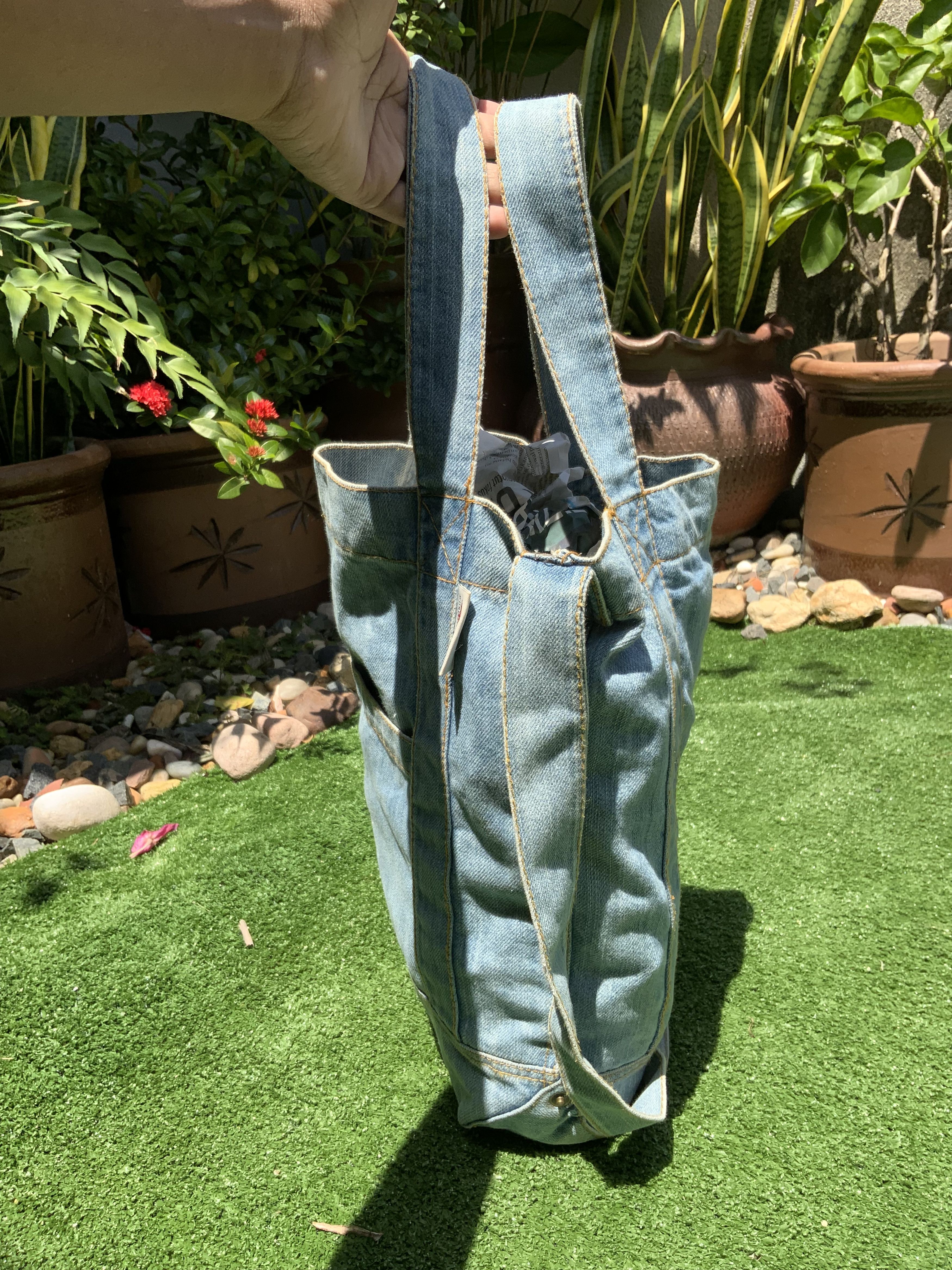 Vintage A.S Designer within Blue Jeans Sling Tote Bag Size ONE SIZE - 2 Thumbnail