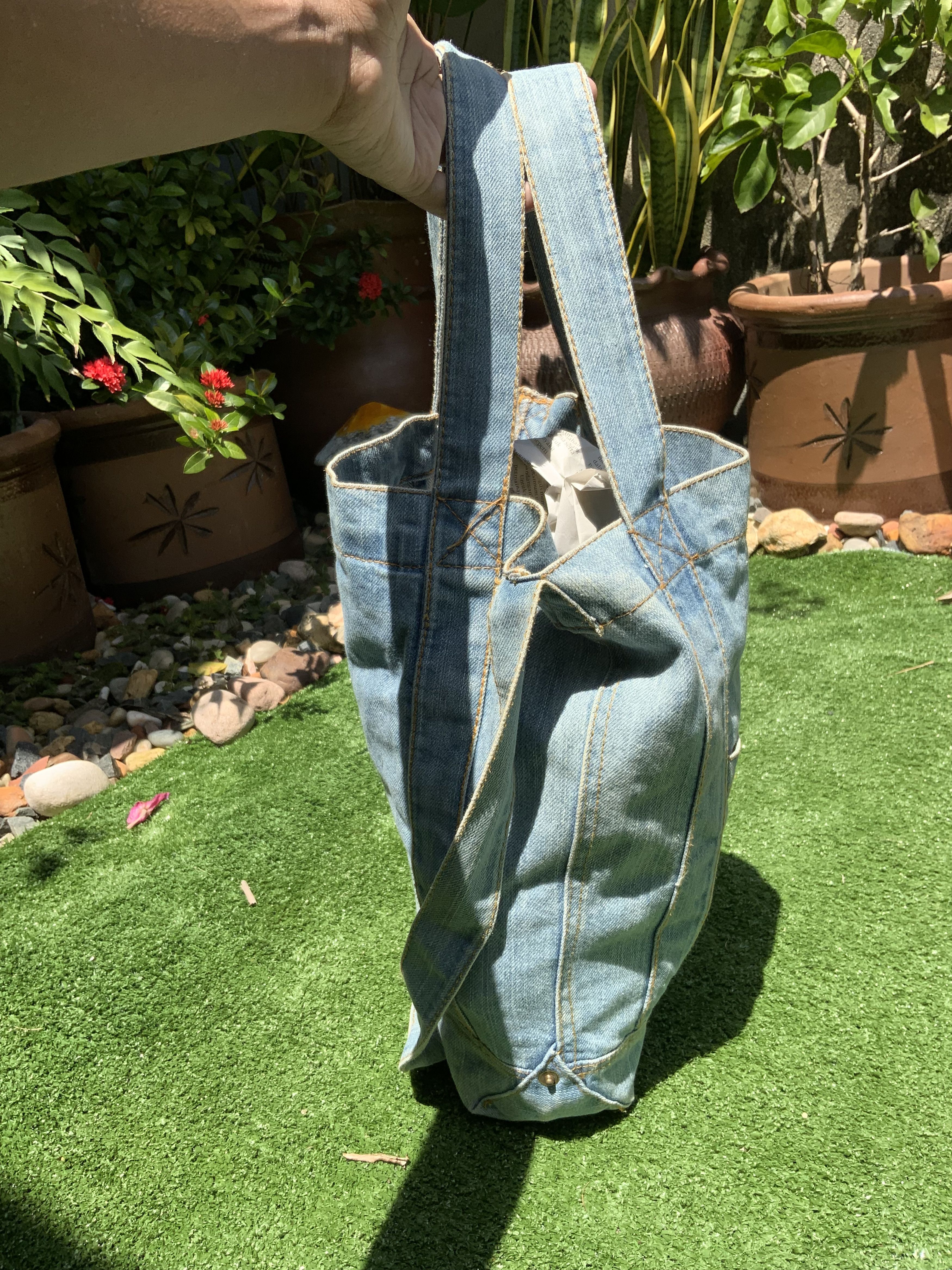 Vintage A.S Designer within Blue Jeans Sling Tote Bag Size ONE SIZE - 4 Thumbnail