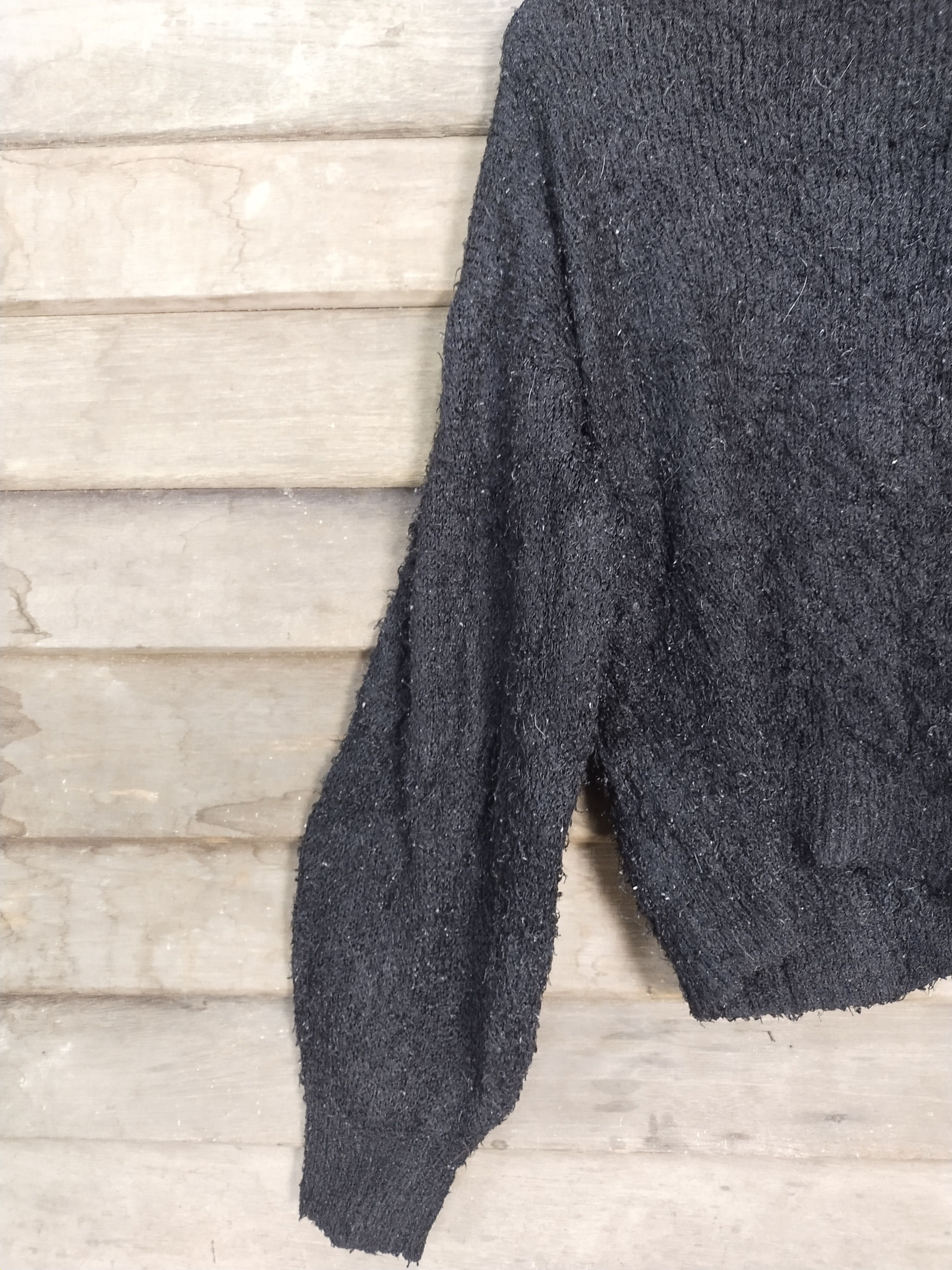 Homespun Knitwear × Japanese Brand GU black shag shaggy mohair knitwear japan #S210 Size US XL / EU 56 / 4 - 11 Thumbnail