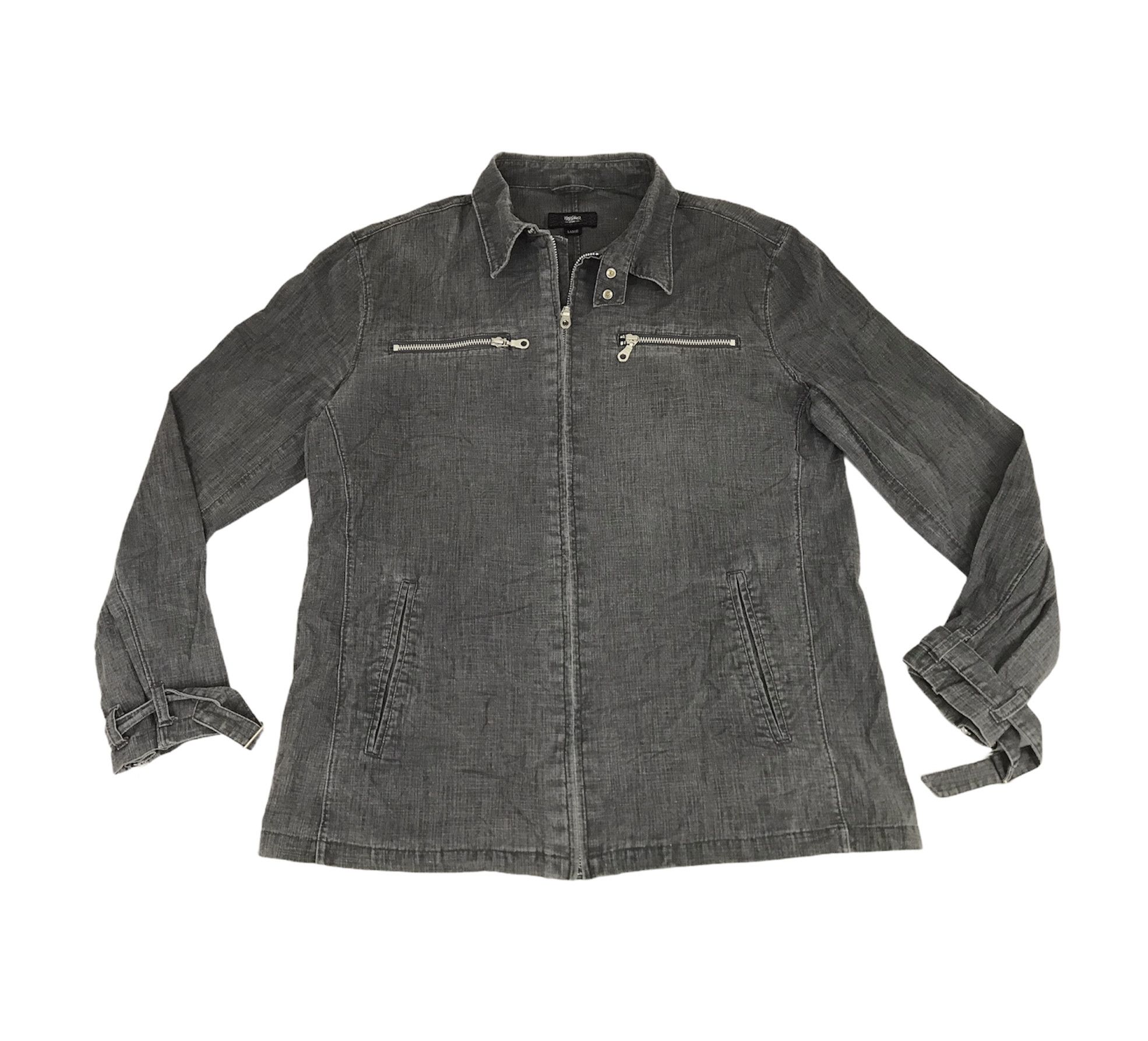 image of Hype x Mossimo Classic Style Mossimo Sport Military Tactical Denim Jacket, Men's (Size Large)