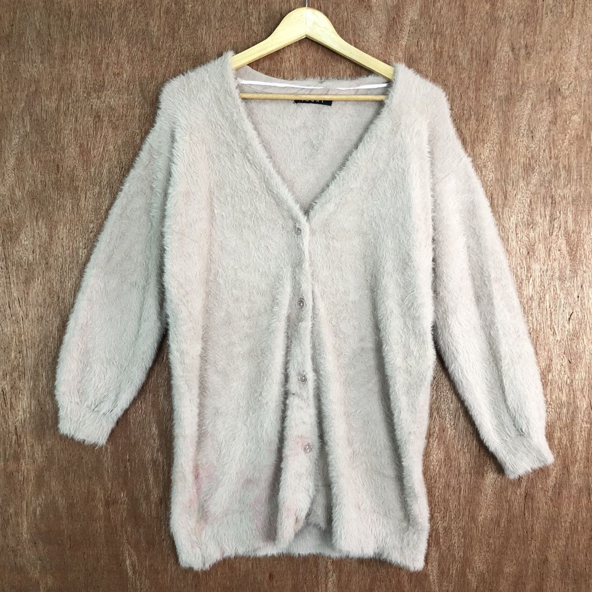 Japanese Brand DLL INGNI LIGHT PINK MOHAIR FUR VINTAGE CARDIGAN #c365 Size US M / EU 48-50 / 2 - 3 Thumbnail