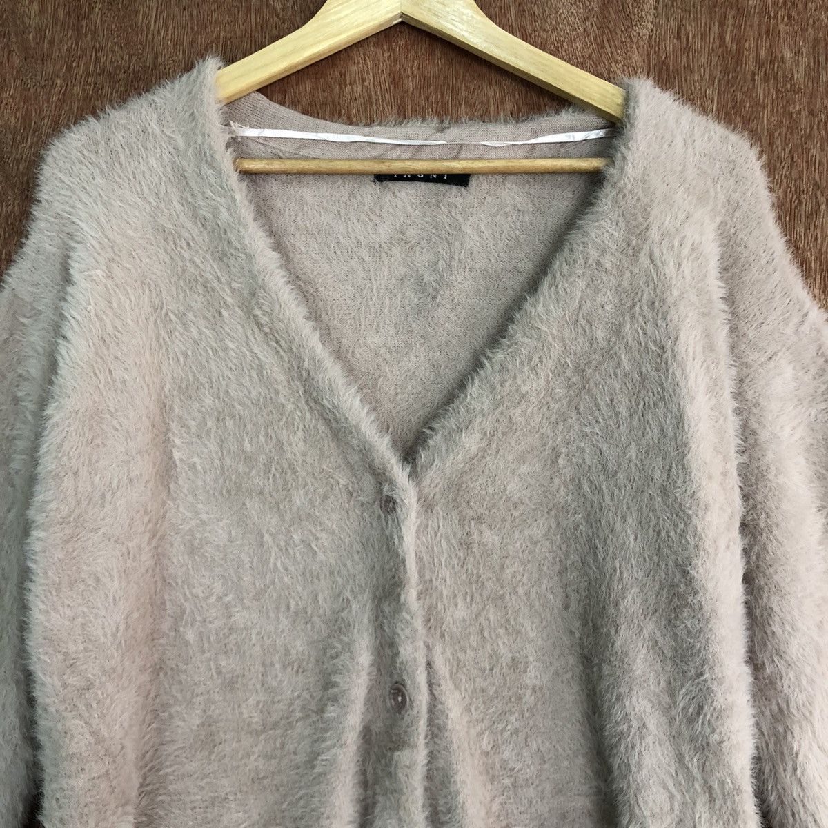 Japanese Brand DLL INGNI LIGHT PINK MOHAIR FUR VINTAGE CARDIGAN #c365 Size US M / EU 48-50 / 2 - 8 Thumbnail