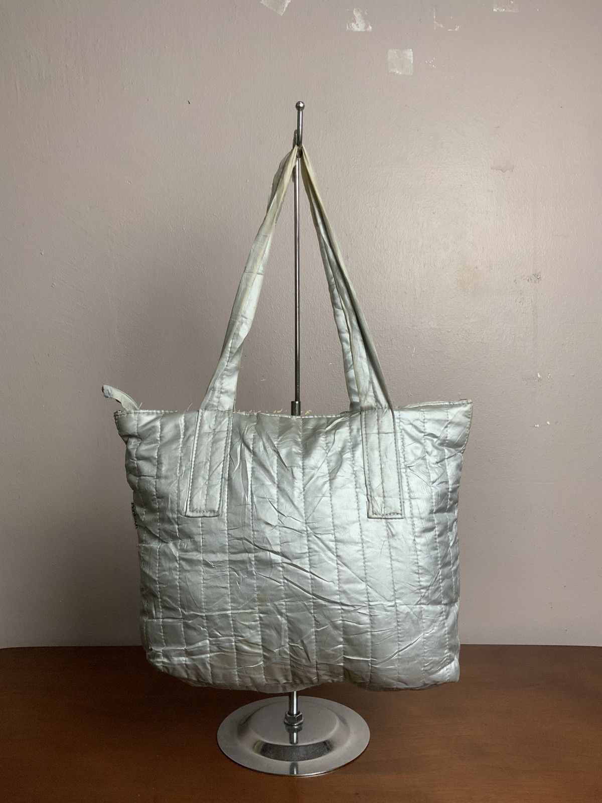 Issey Miyake Plantation Issey Miyake Silver Puffer Tote Bag Size ONE SIZE - 2 Thumbnail